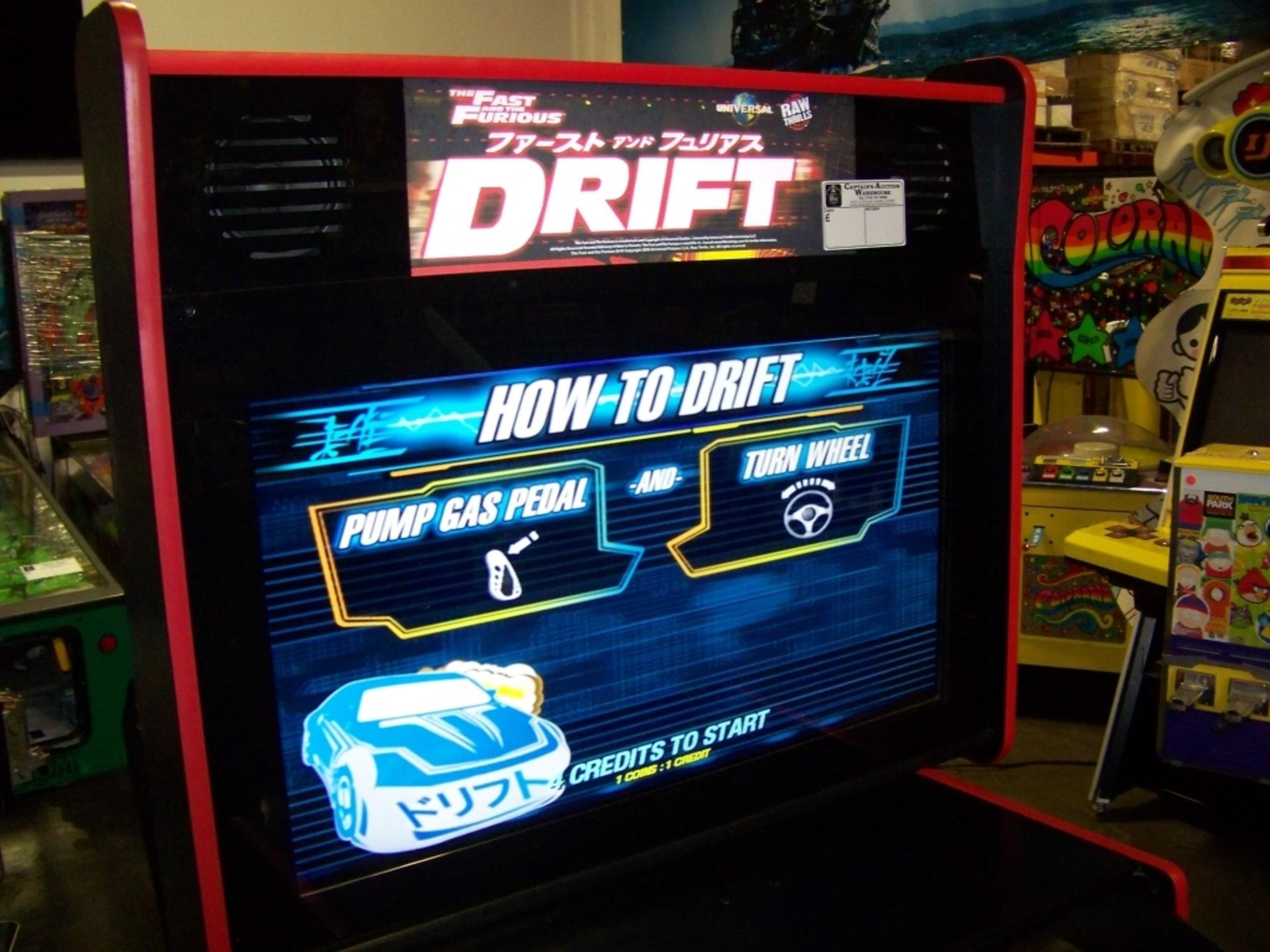 DRIFT FAST & FURIOUS DELUXE 36" LCD RACING ARCADE - Image 4 of 4