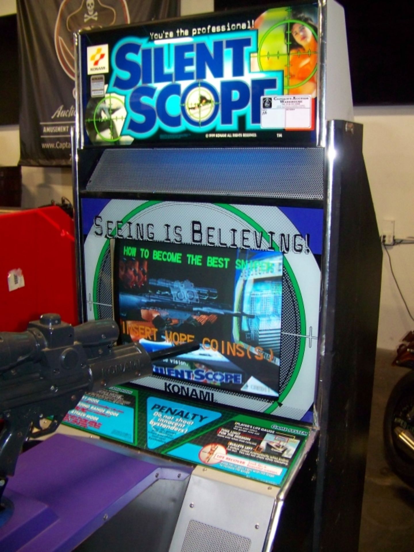 SILENT SCOPE SHOOTER ARCADE GAME KONAMI - Image 2 of 6