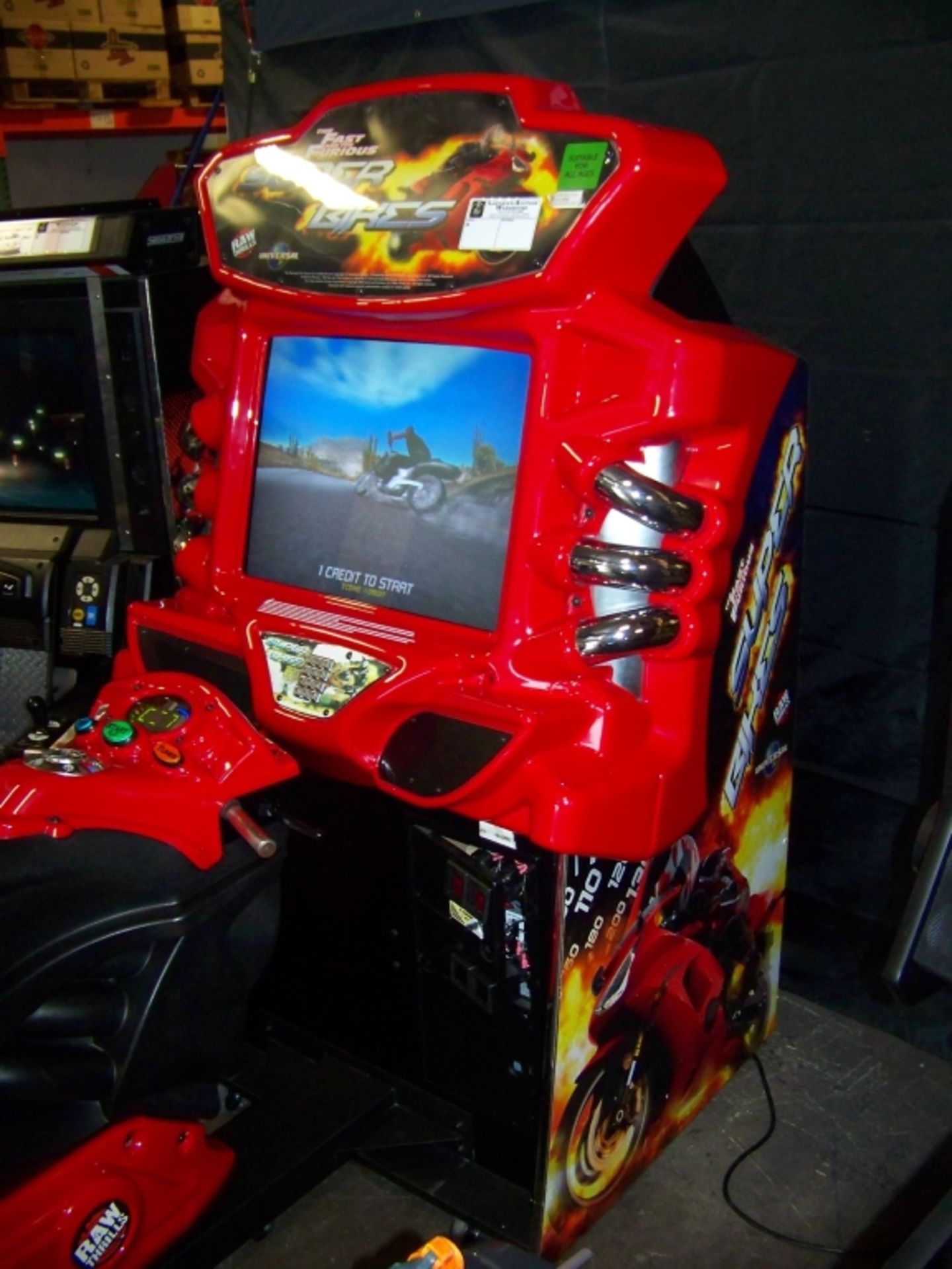 FAST & FURIOUS SUPER BIKES RED RACING ARCADE GAME - Image 2 of 6