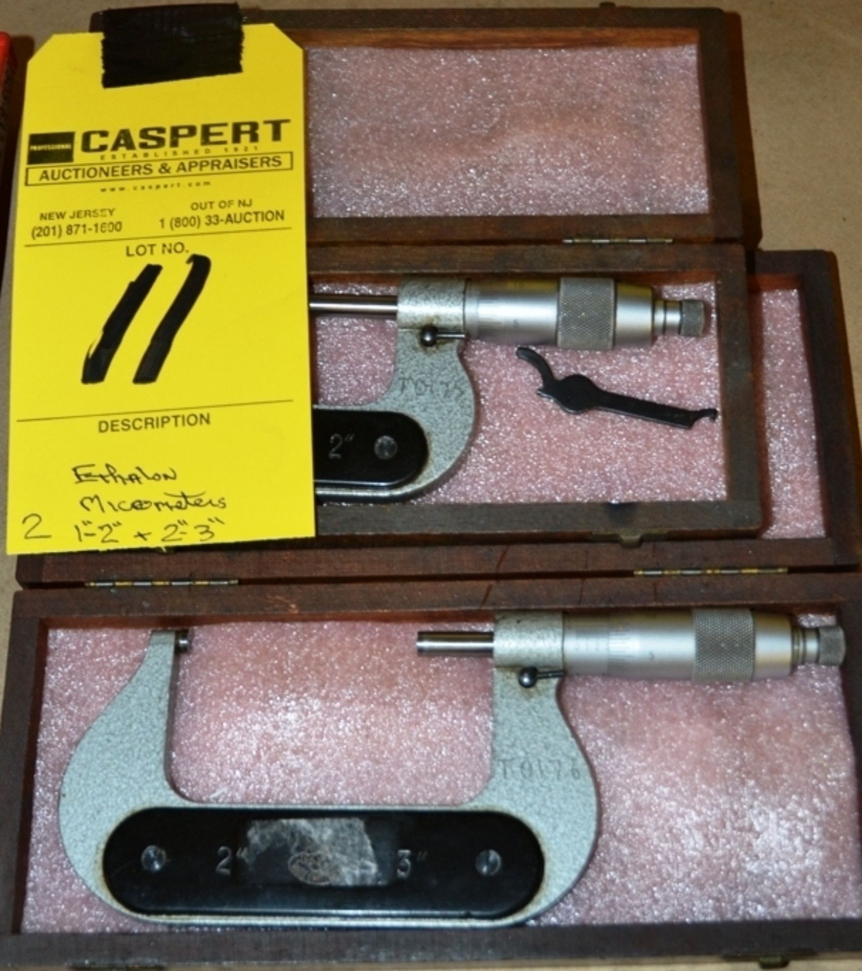 Assorted Etalon 1"-2" and 2"-3" Micrometers