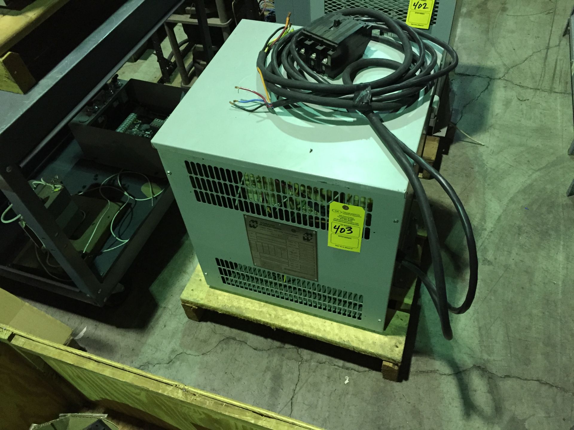 HAMMOND 3PH DRY TYPE TRANSFORMER; HV480V PART # 155018; TYPE K; KVA25; 60HZ