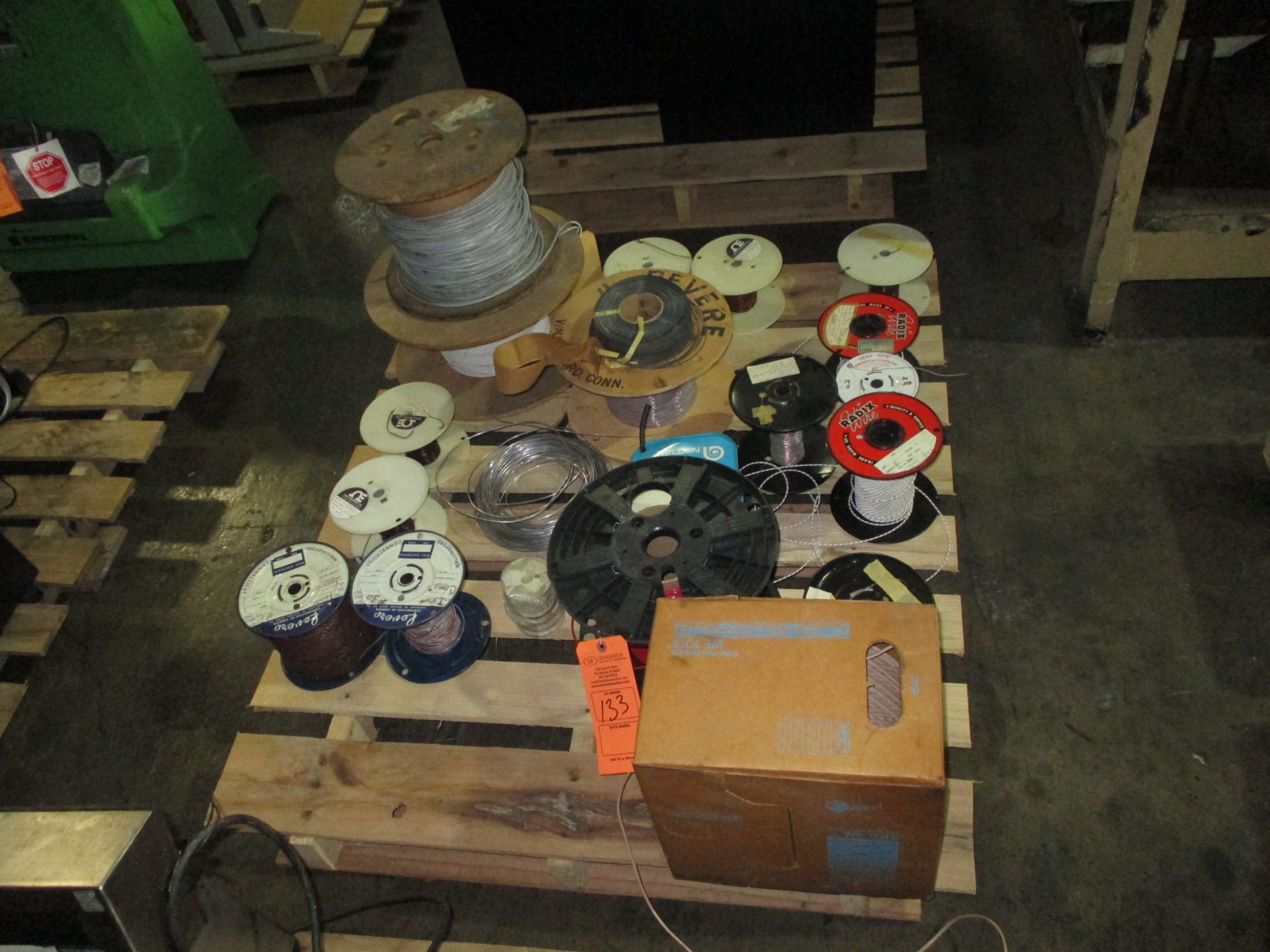 PALLET OF VARIOUS GAUGE WIRE