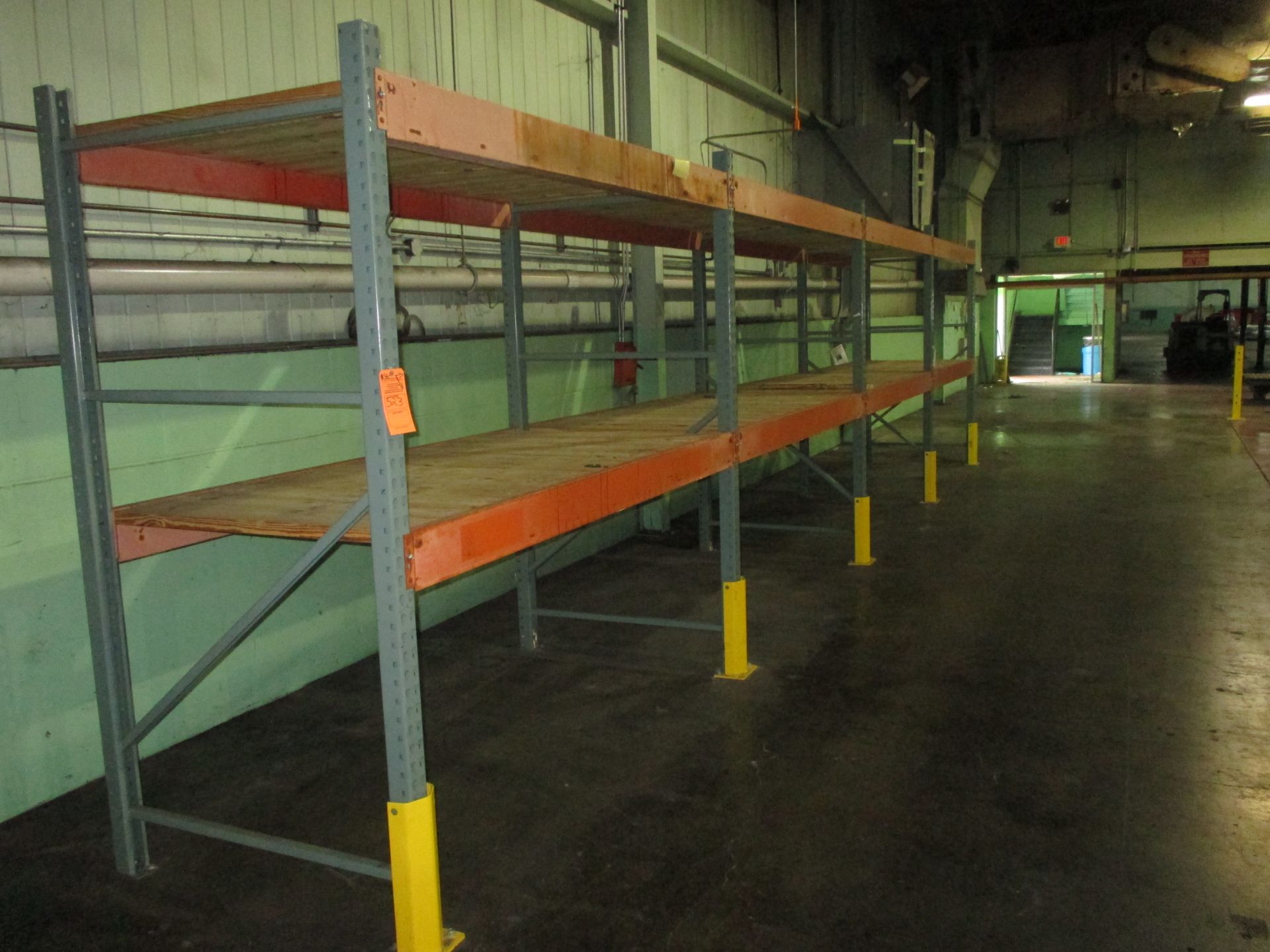 PALLET RACKING (10) UPRIGHTS 8'TALL X 4' WIDE (32) CROSSBARS 8'L