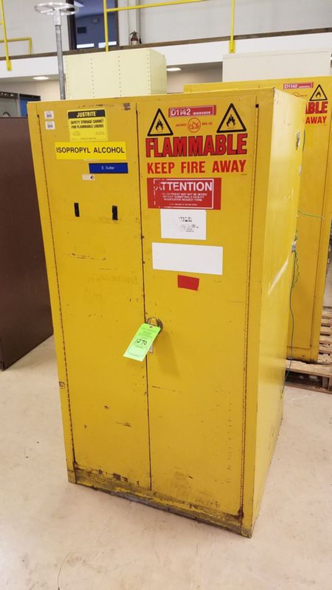 JUSTRITE 55 GAL. FLAMMABLE LIQUID STORAGE CABINET(LOCATED AT 627 HARTZELL ROAD NEW HAVEN IN 46774)