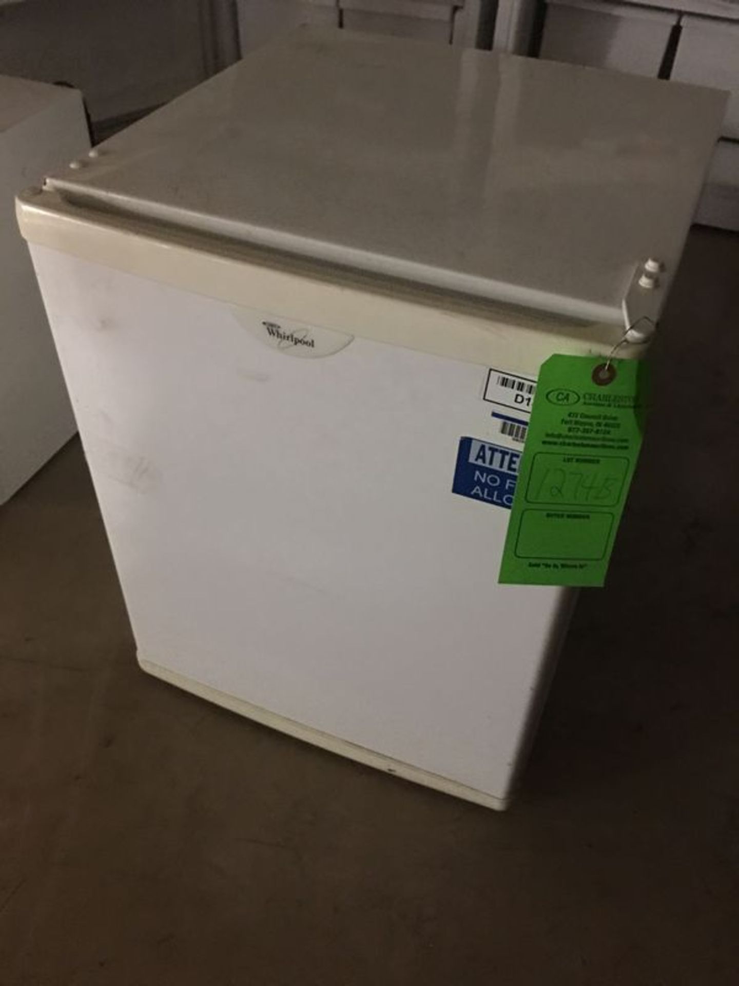 WHIRLPOOL MINI FRIDGE(LOCATED AT 627 HARTZELL ROAD NEW HAVEN IN 46774)