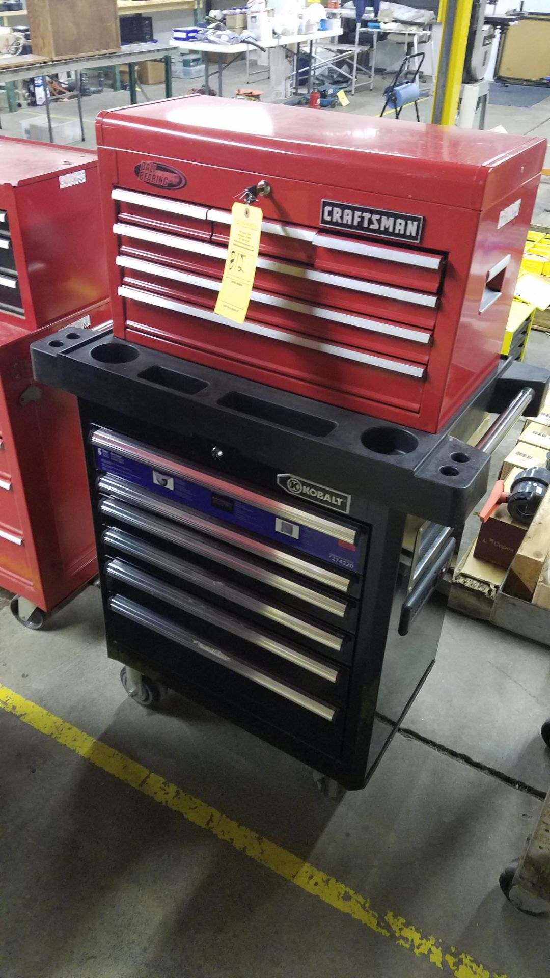 6-DRAWER KOBALT TOOL CHEST W/ CRAFTSMAN 6 DRAWER TOP (LOCATED AT 255 S. MADISON ST. NAPPANEE IN