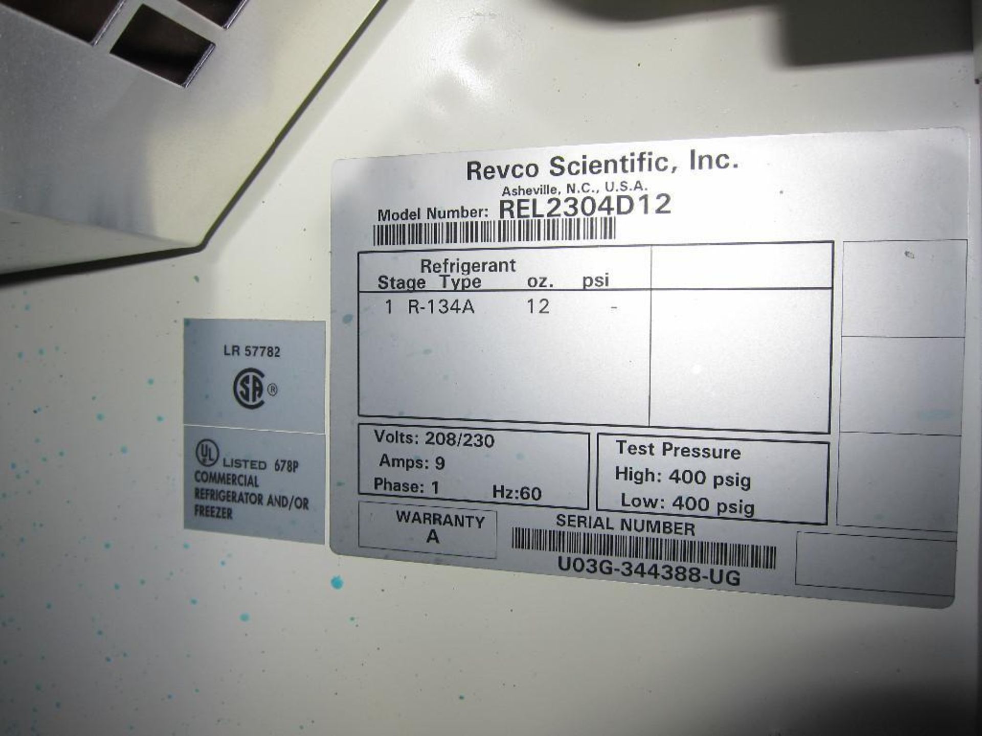 Revco Refrigerator with Chart Recorder - Image 5 of 7