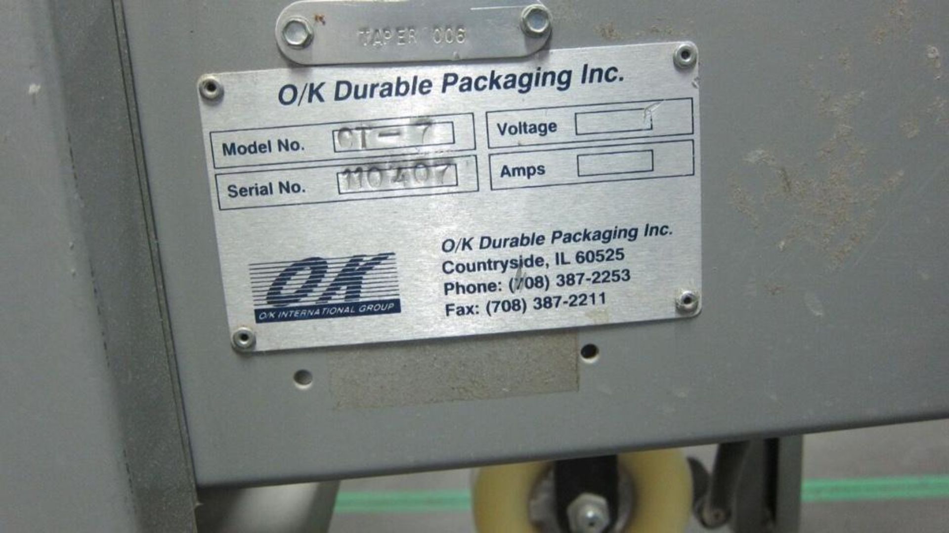 O/K Durable Packaging Box Taper and roller conveyor - Image 10 of 10