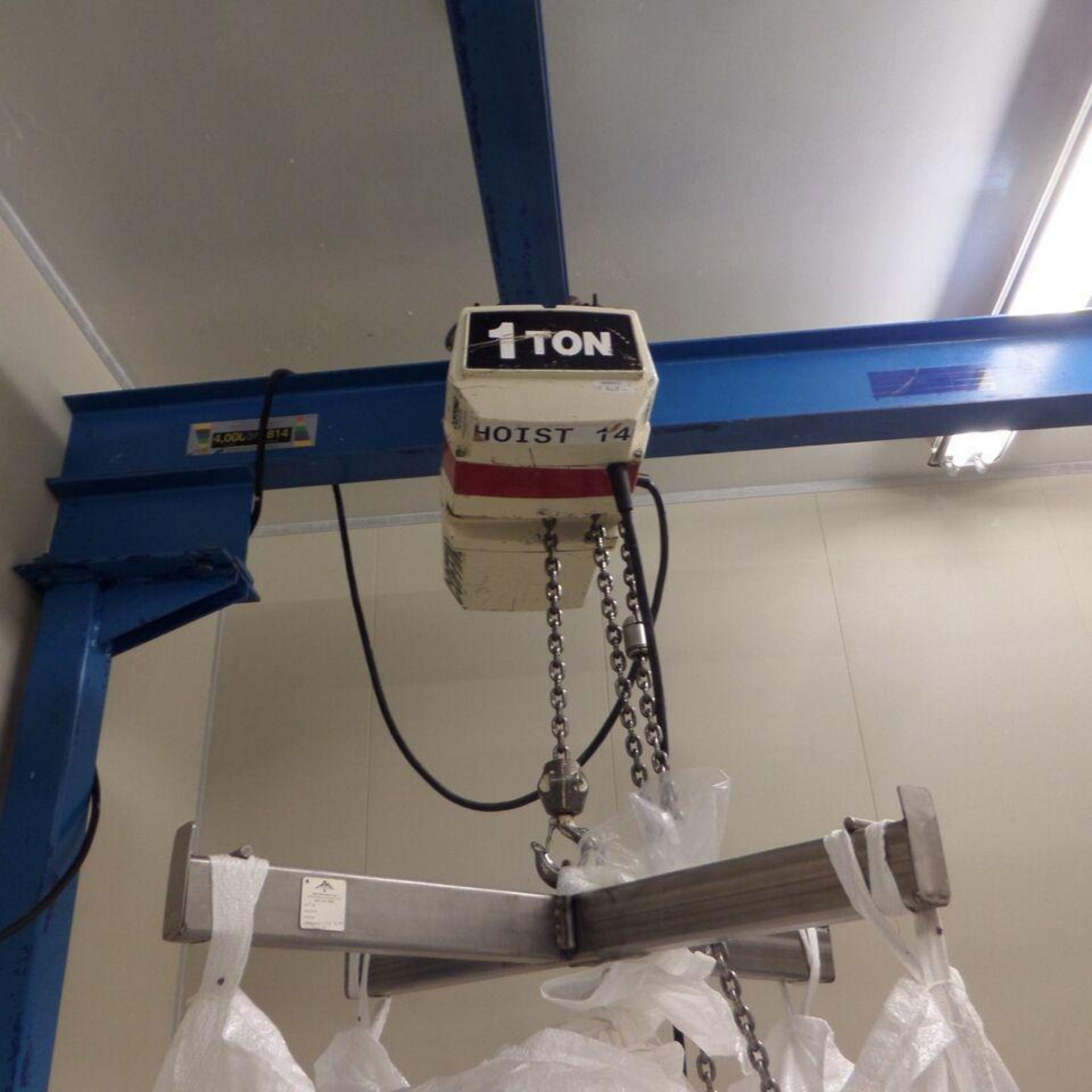 Frame with 1 ton hoist. - Image 2 of 9