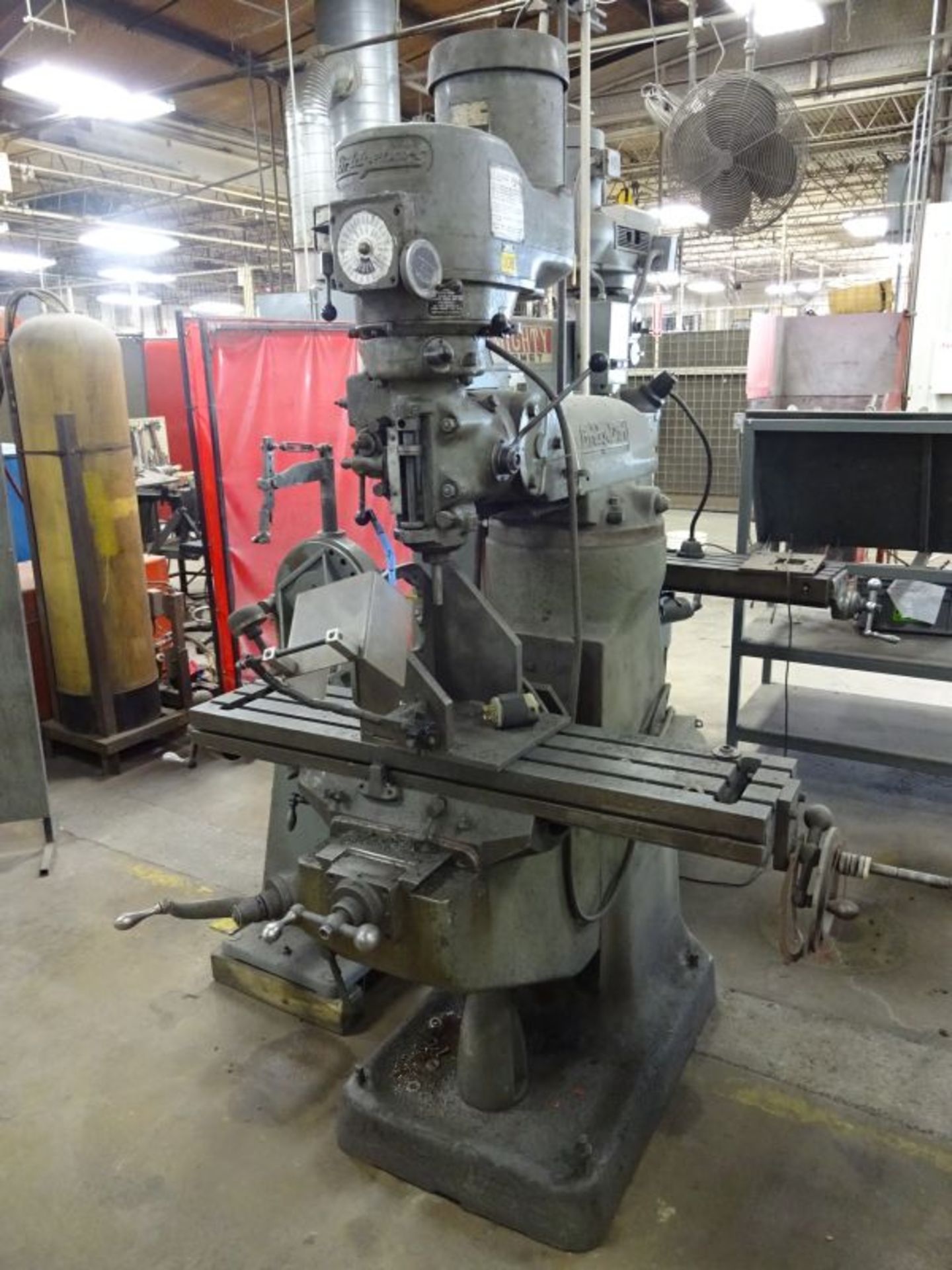 1-1/2 HP Bridgeport Vertical Mill; S/N 112230, 9" x 42" T-Slotted Table, 60-4,200 RPM Spindle ** - Image 2 of 7