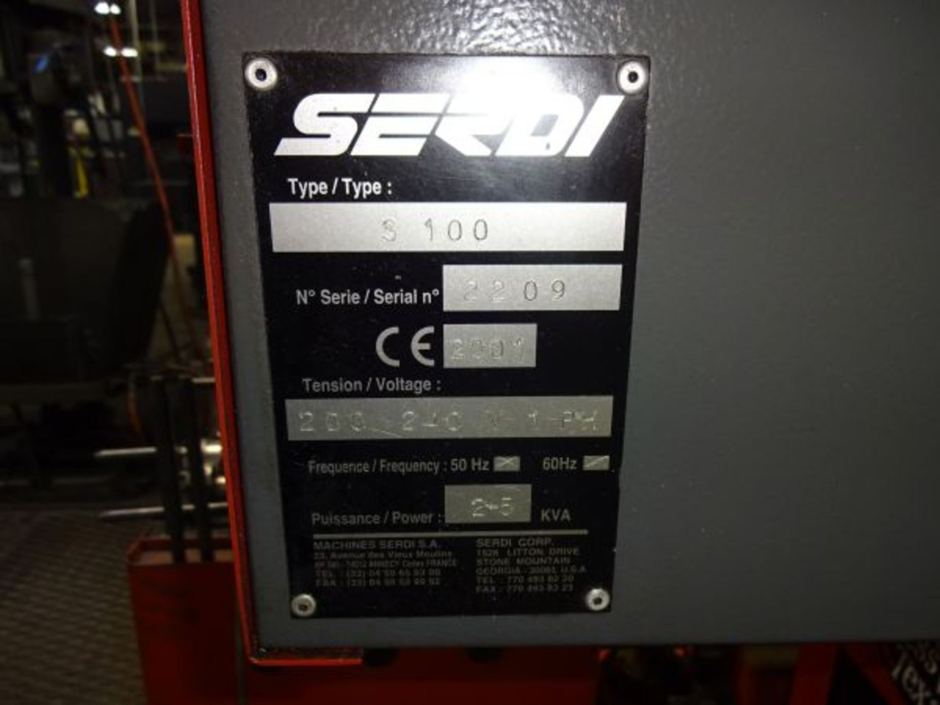 Serdi Model S-100 Valve Seat; S/N 2209, 240 Volt, 1 PH, 9" Table Height Adjustment, Cutters, (9) - Image 8 of 10