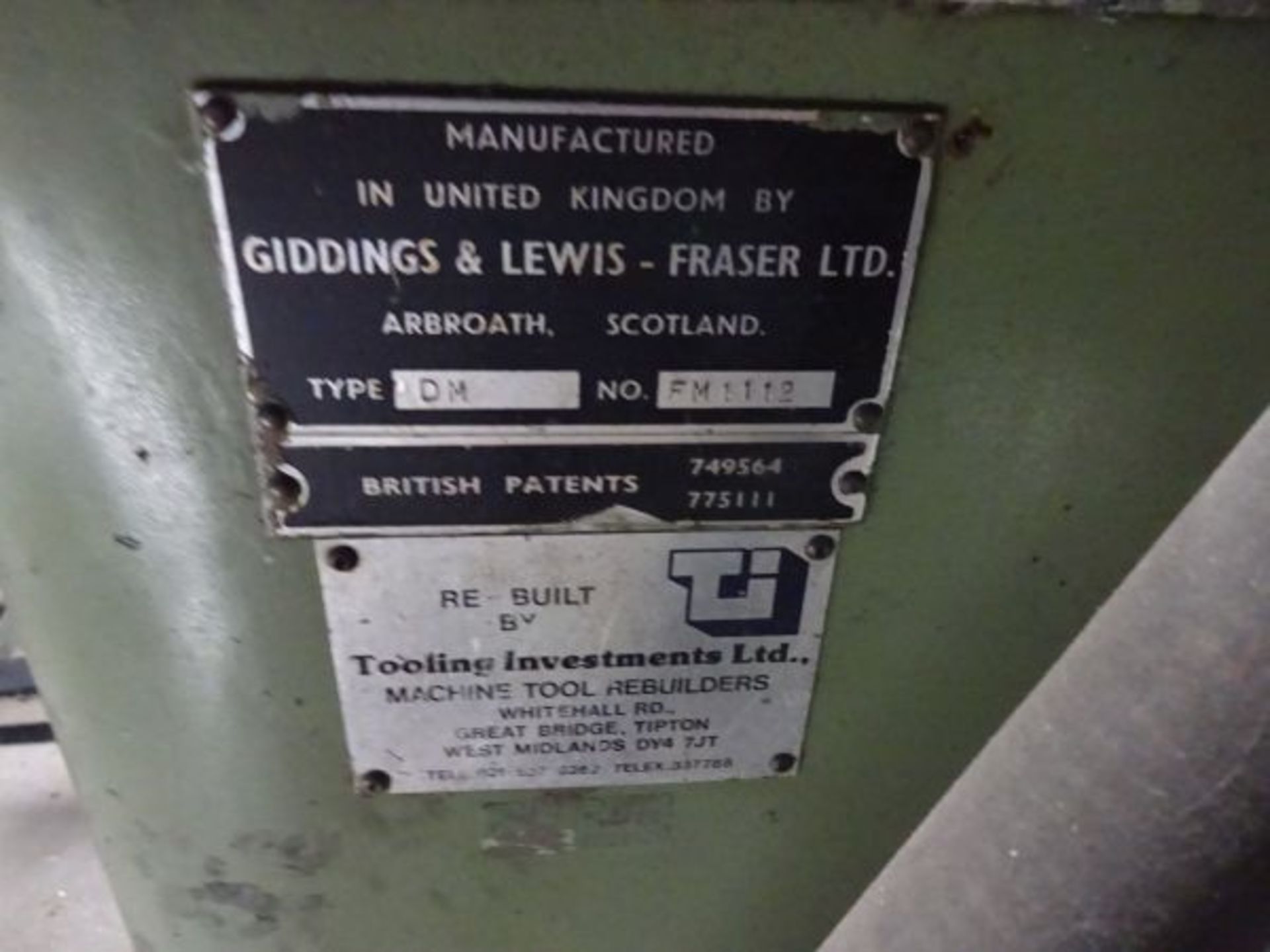 6" X 60" Giddings & Lewis Model DM Endomatic Double End Facing and Centering Machine; S/N FM-1112, - Image 8 of 14