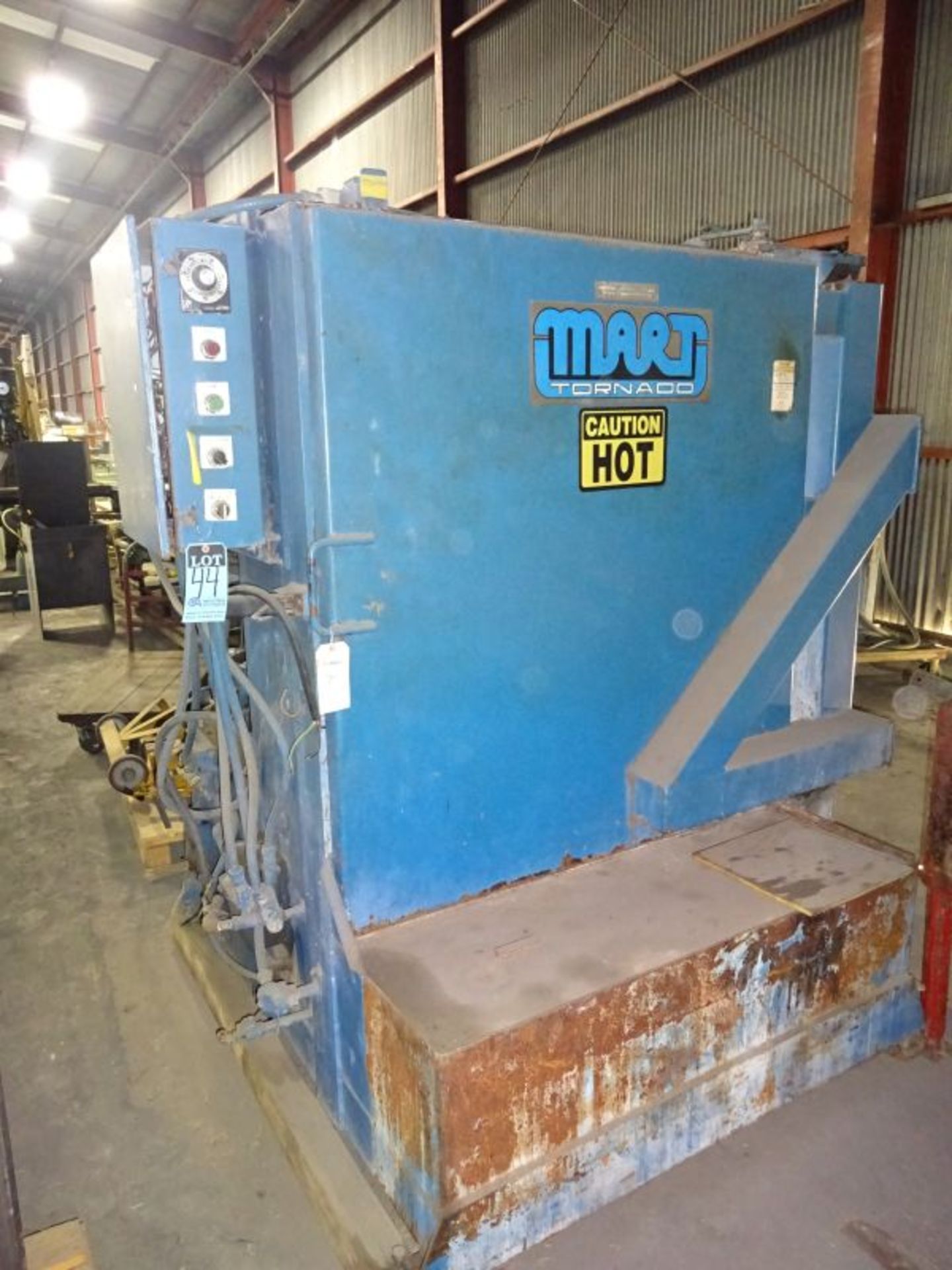 Mart Tornado Gas Fired Batch Type Rotary Parts Washer; S/N N/A, 41" Diameter X 38" High Chamber,