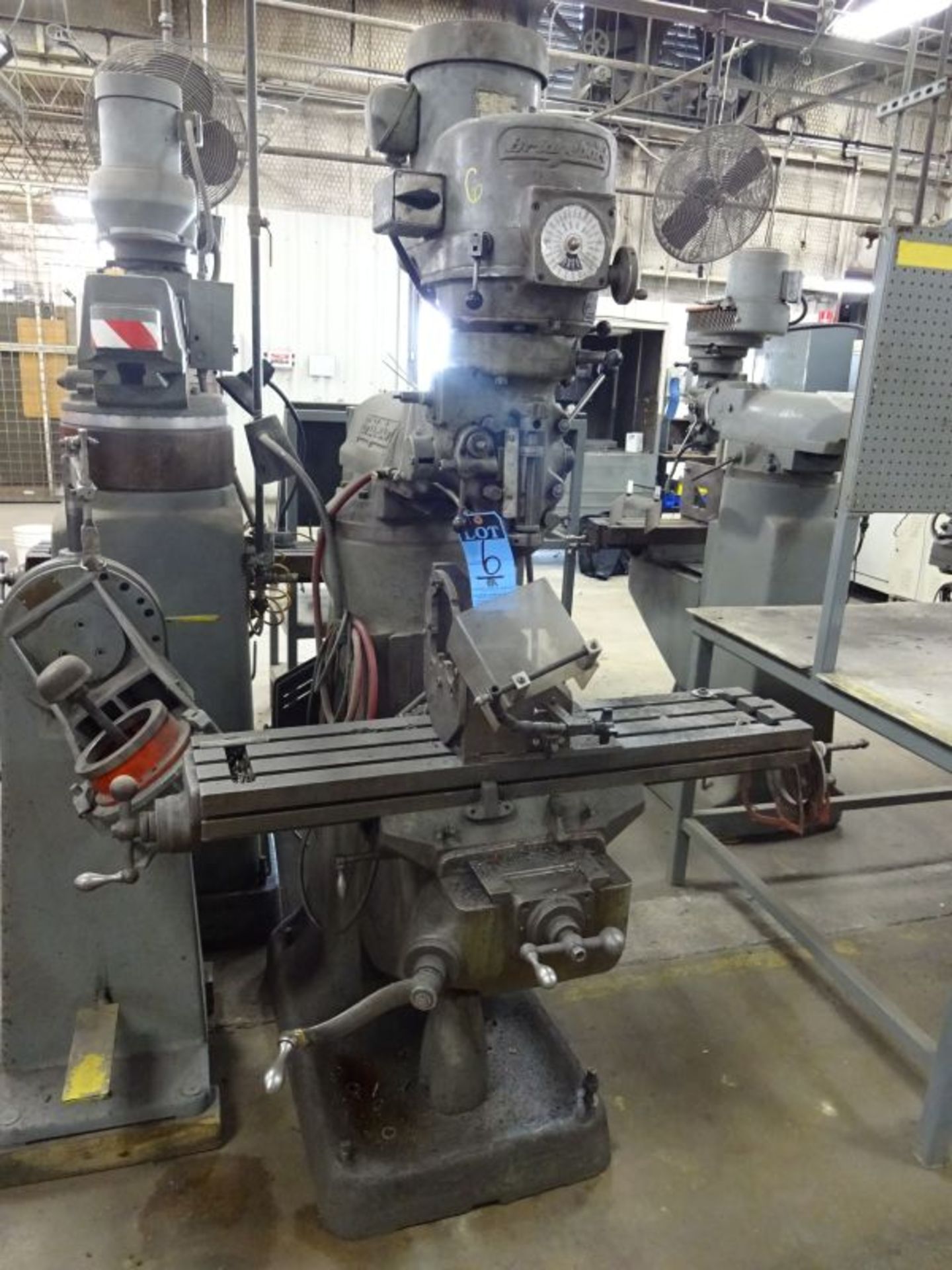 1-1/2 HP Bridgeport Vertical Mill; S/N 112230, 9" x 42" T-Slotted Table, 60-4,200 RPM Spindle ** - Image 7 of 7