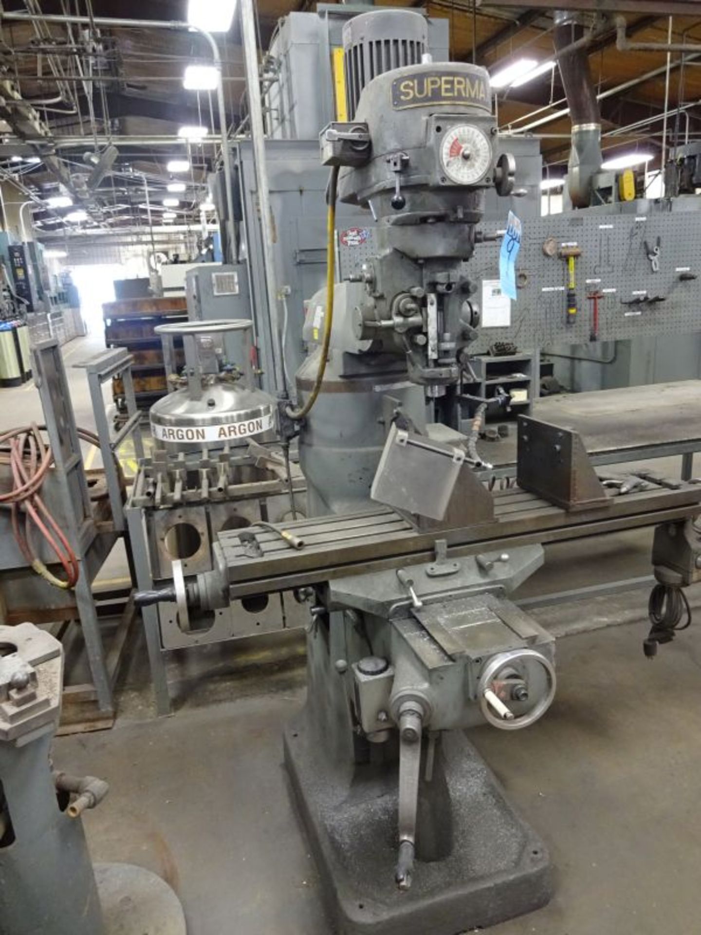 2 HP Supermax Model YC-1 1/2VS Vertical Mill; S/N 087771, 9" X 49" T-Slotted Table, 500-4,200 RPM - Image 2 of 7