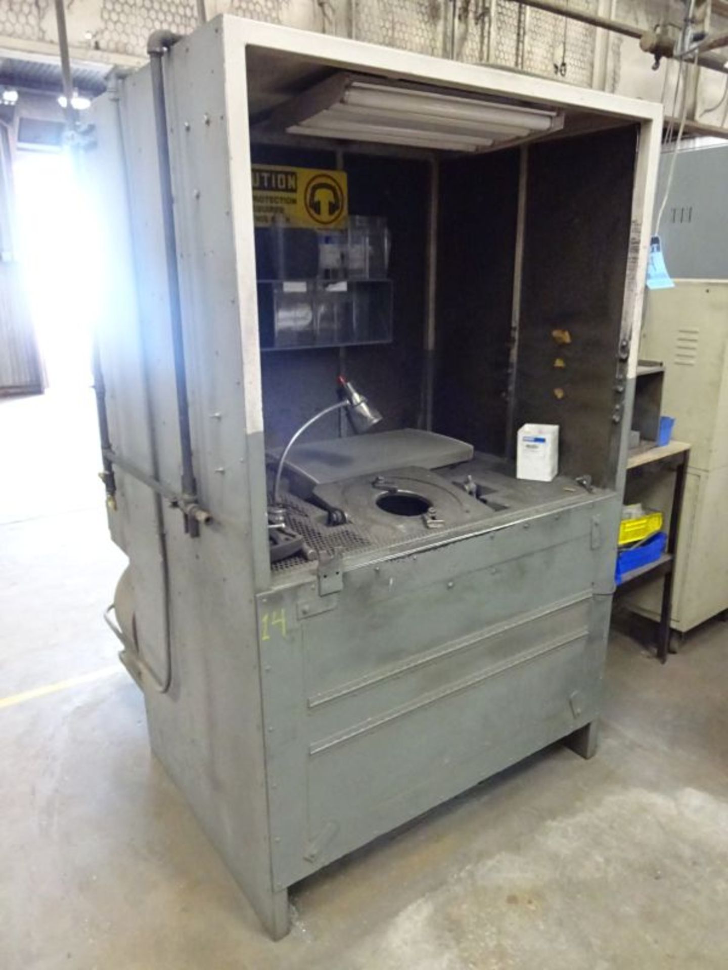 39" X 42 Downdraft Grinding Booth; 45" X 35" X 39" Booth, 3/4 HP Motor, 16" Flip Table **Scobey - Image 2 of 6