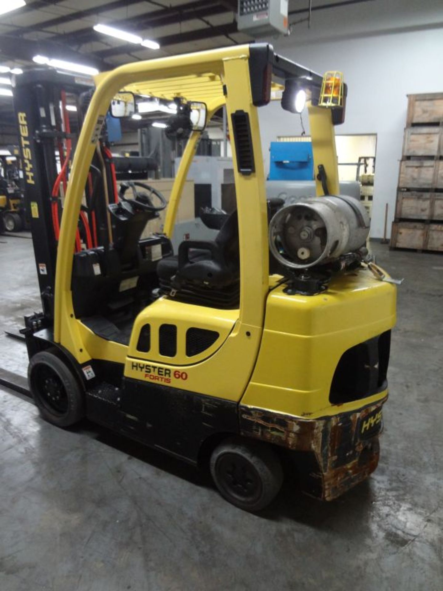 6,000 LB. HYSTER MODEL S60FT CUSHION TIRE LP GAS LIFT TRUCK; S/N F187V18147J, 14,797 HOURS - Image 4 of 9