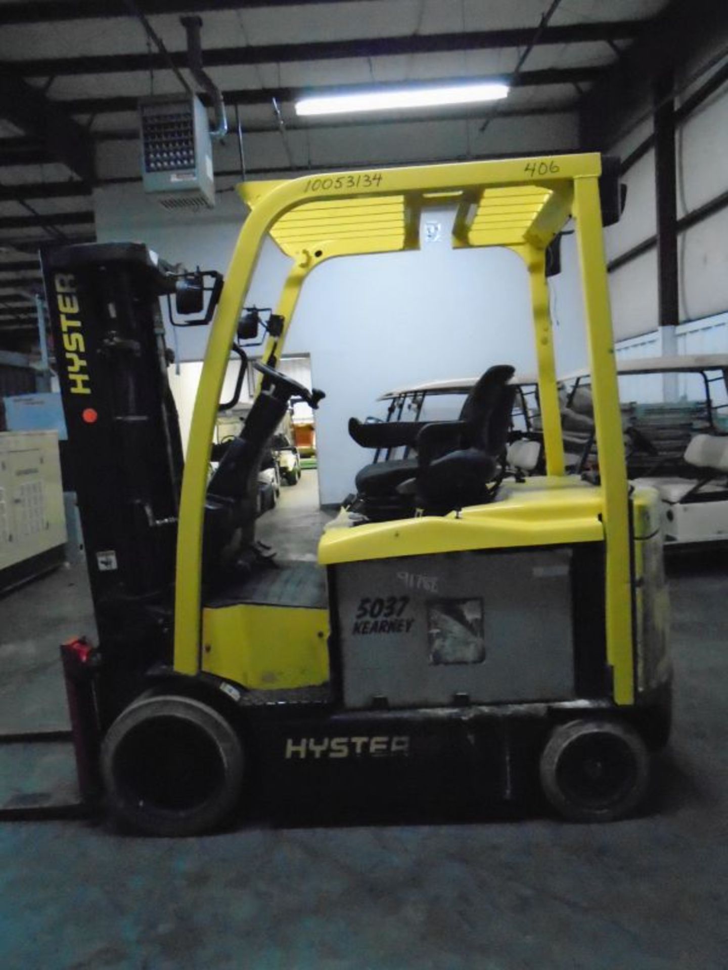 6,500 LB. HYSTER MODEL E65XN ELECTRIC CUSHION TIRE LIFT TRUCK; S/N A268N02166G, 25,206 HOURS - Image 7 of 12