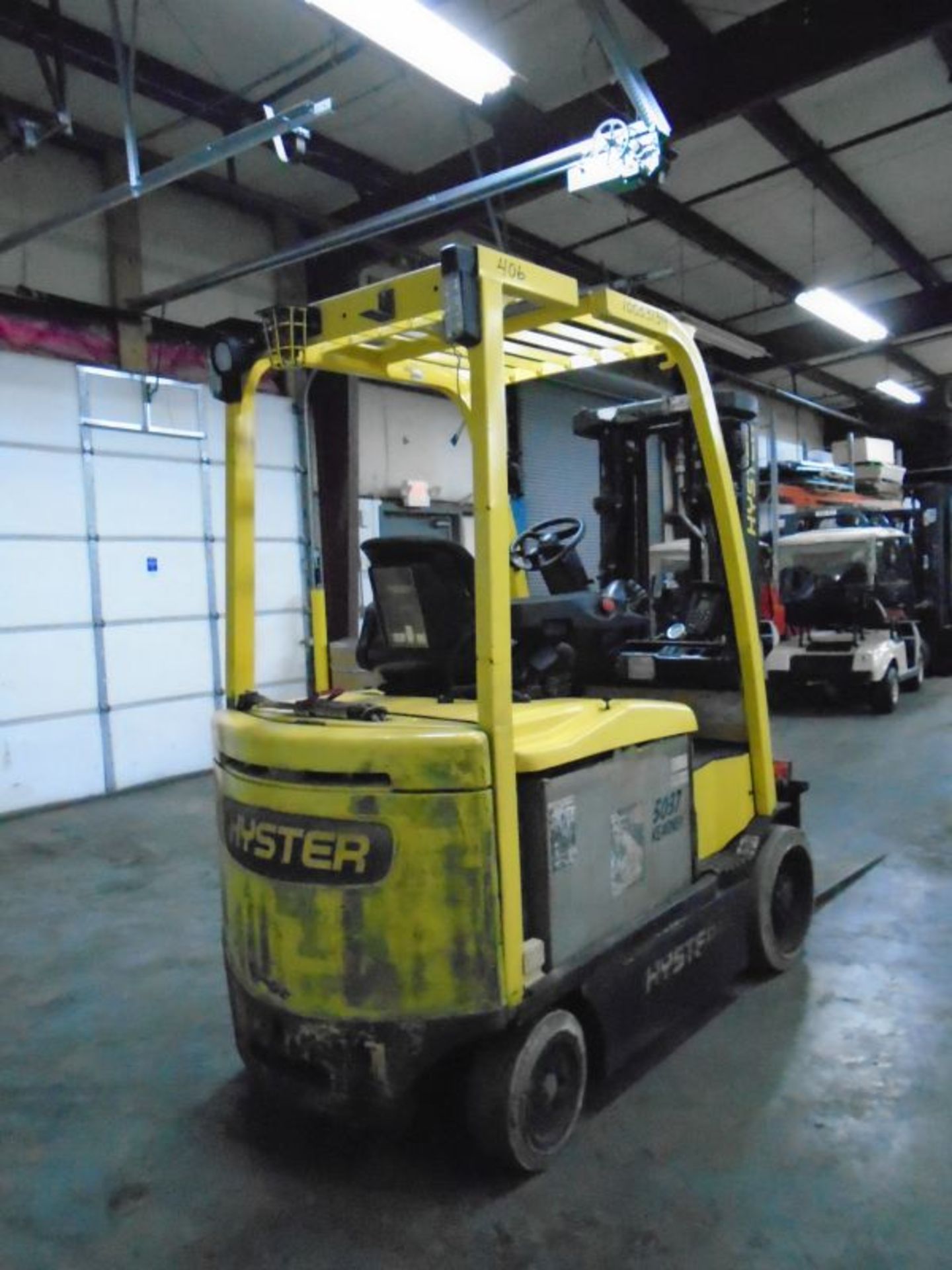 6,500 LB. HYSTER MODEL E65XN ELECTRIC CUSHION TIRE LIFT TRUCK; S/N A268N02166G, 25,206 HOURS - Image 4 of 12