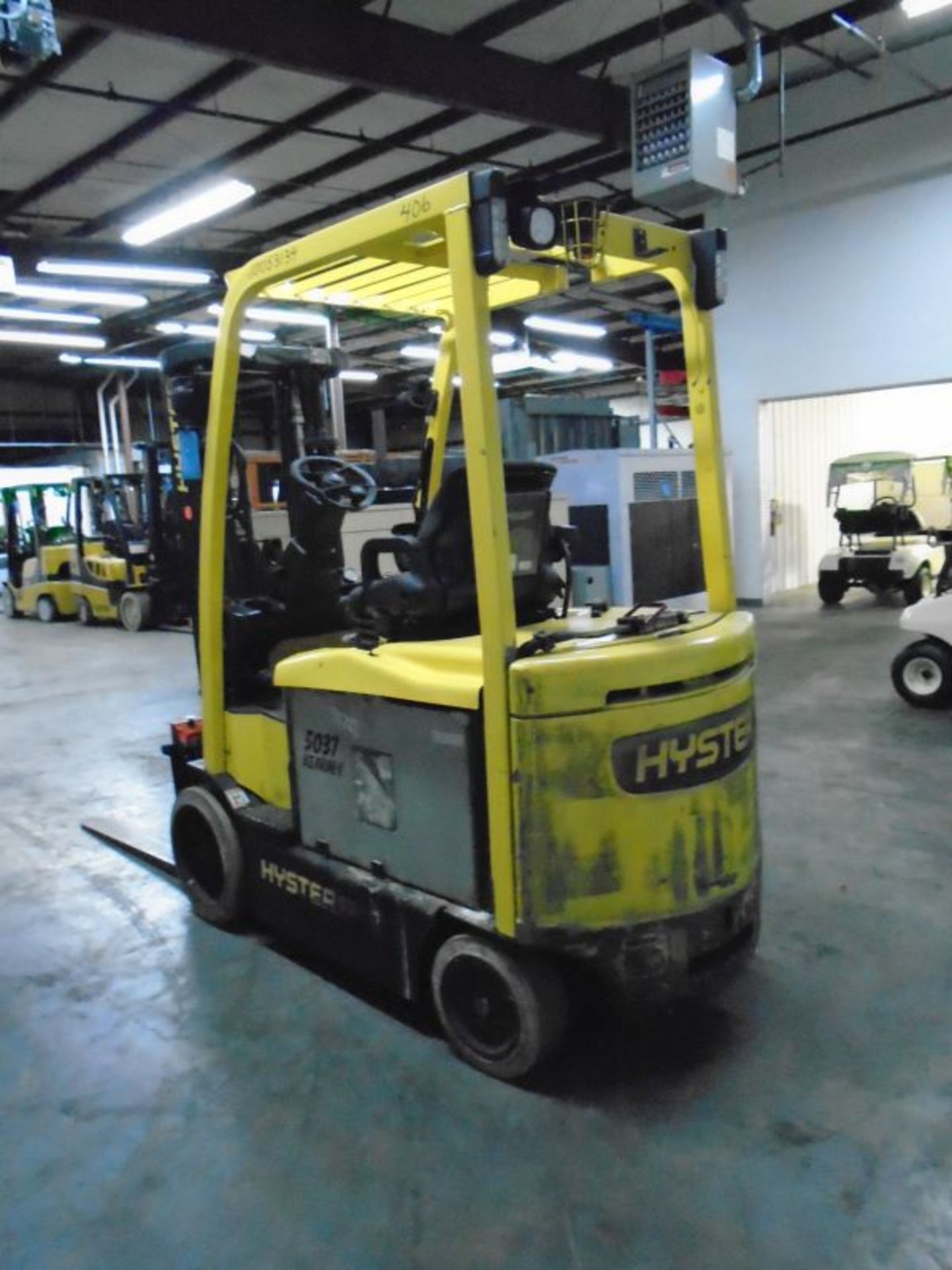 6,500 LB. HYSTER MODEL E65XN ELECTRIC CUSHION TIRE LIFT TRUCK; S/N A268N02166G, 25,206 HOURS - Image 6 of 12
