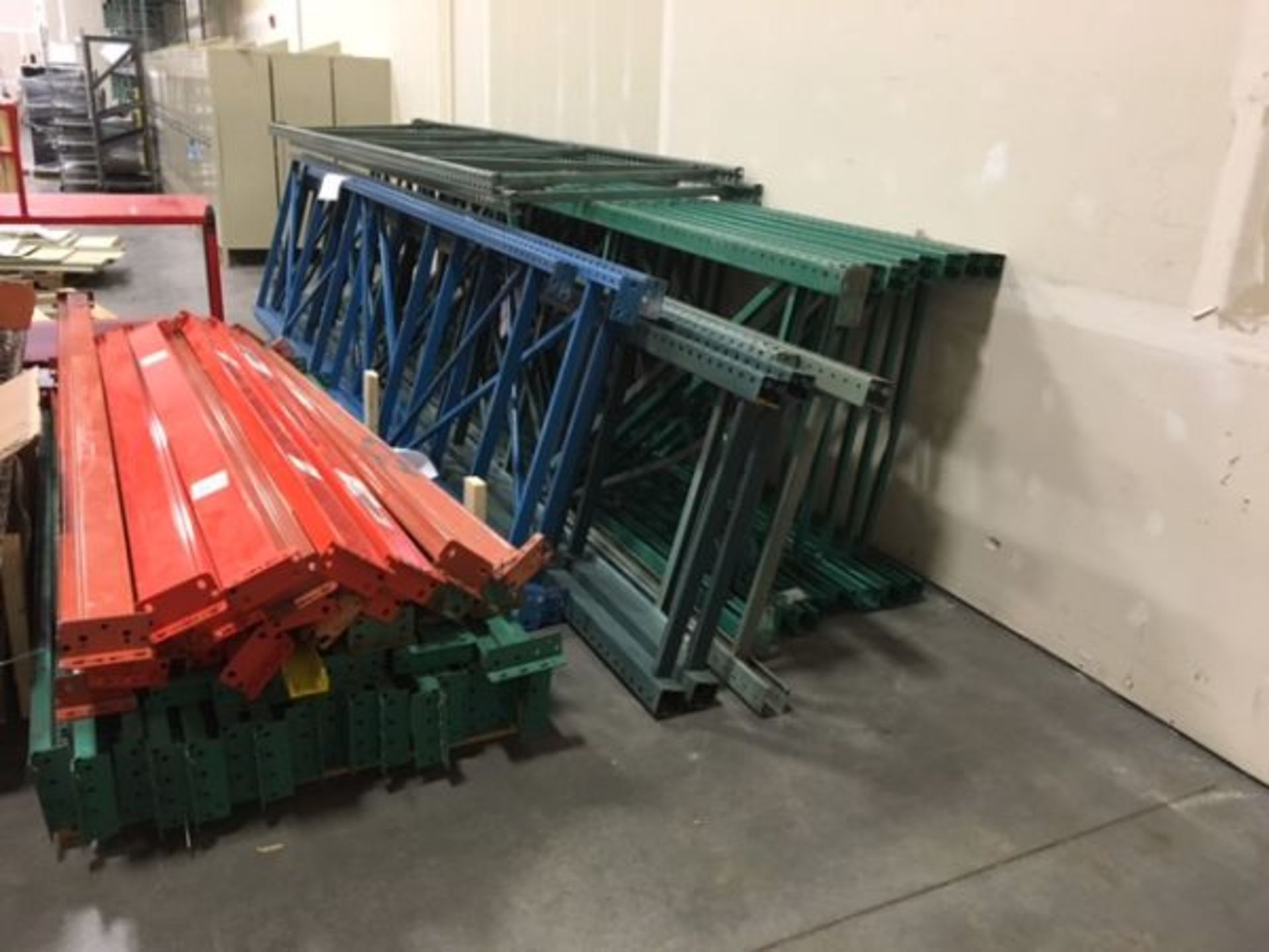 (LOT) MISC. ADJUSTABLE BEAM PALLET RACK; APPROX. (80) BEAMS & APPROX. (15) UPRIGHTS