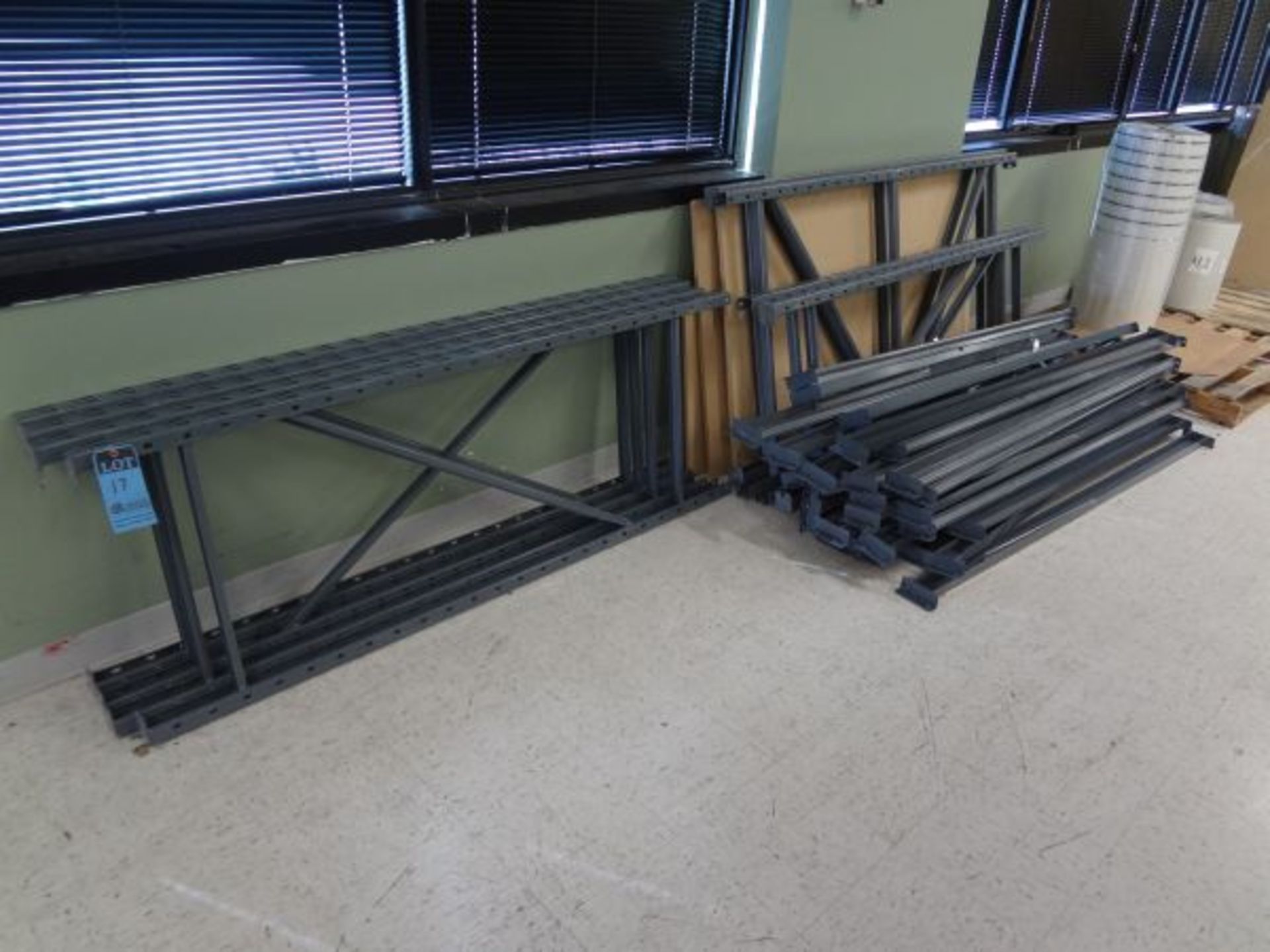 (LOT) (7) SECTIONS (1) 36" X 72" X 72" & (5) 24" X 72" X 72" ADJUSTABLE RACKS INCLUDING (2) 36" X