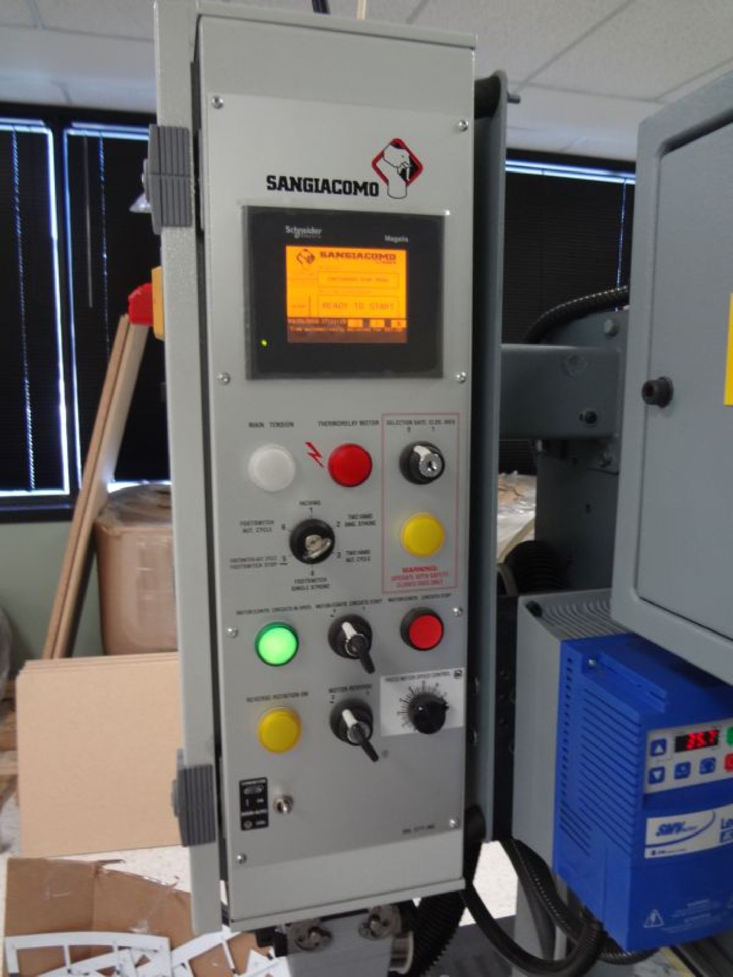 SPARTANICS MODEL M500-239 HIGH SPEED DIE CUTTER; S/N 13583, SANGIACOMO CONTROL, SPARTANICS TOUCH - Image 7 of 13