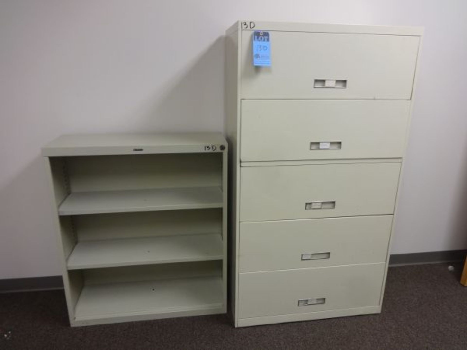 5-DOOR LATERAL FILE CABINET WITH STEEL SHELF