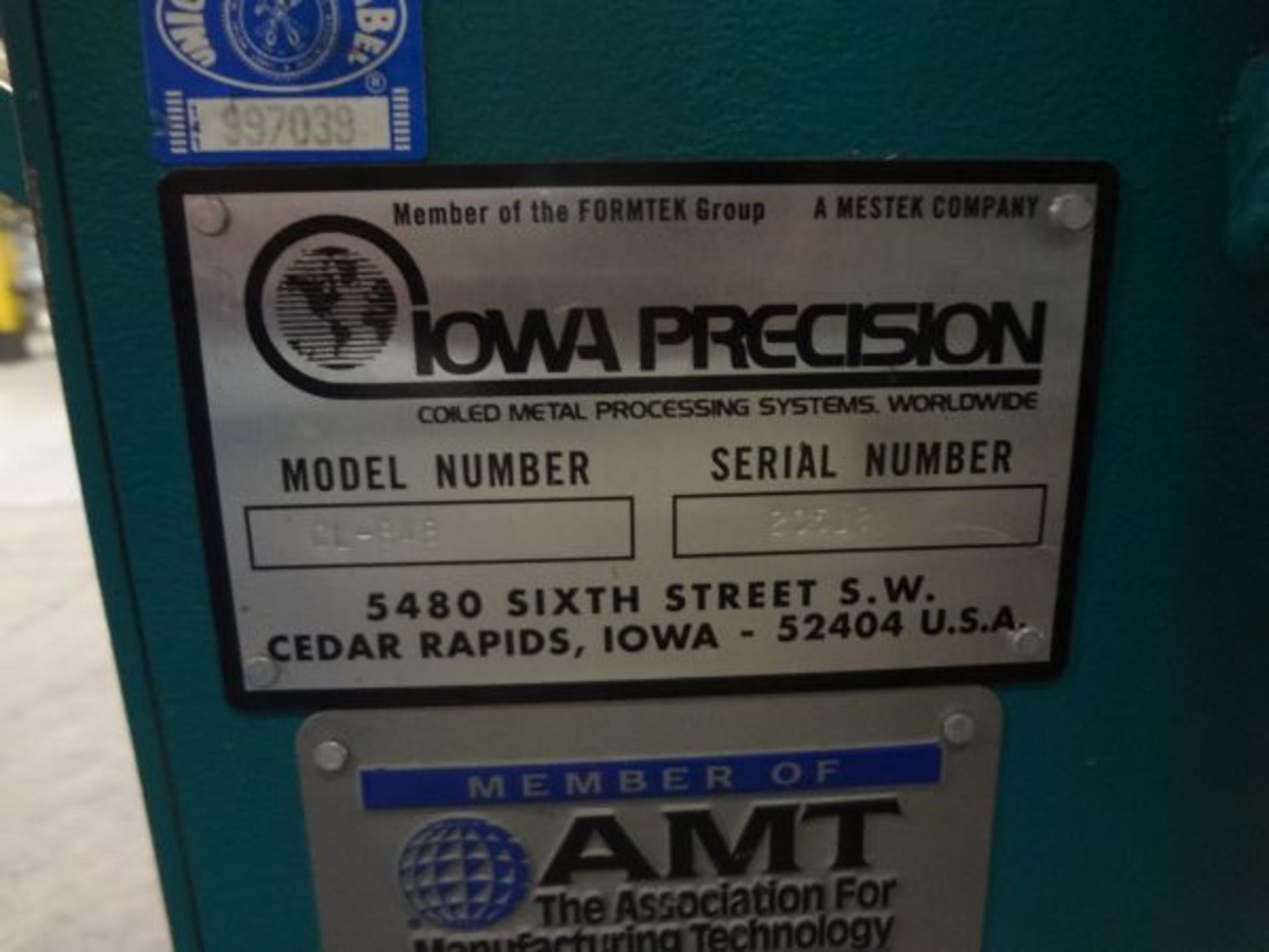 IOWA PRECISION MODEL CL-B48 COLLAR MATIC MACHINE; S/N 20518, 4" - 8" DIAMETER - Image 2 of 5