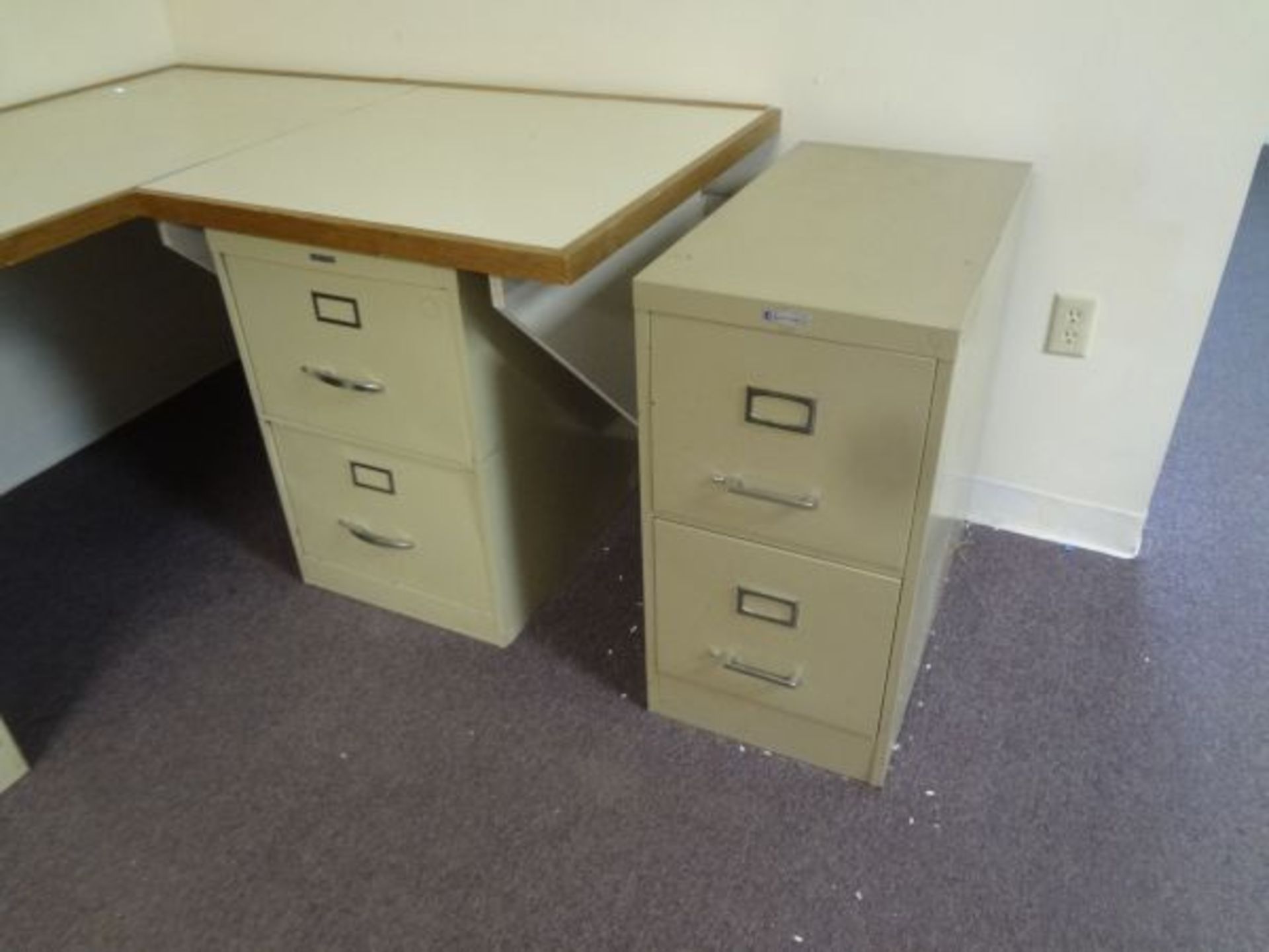 TWO-DRAWER FILE CABINETS (NO FURNITURE ATTACHED TO BUILDING) - Image 2 of 2