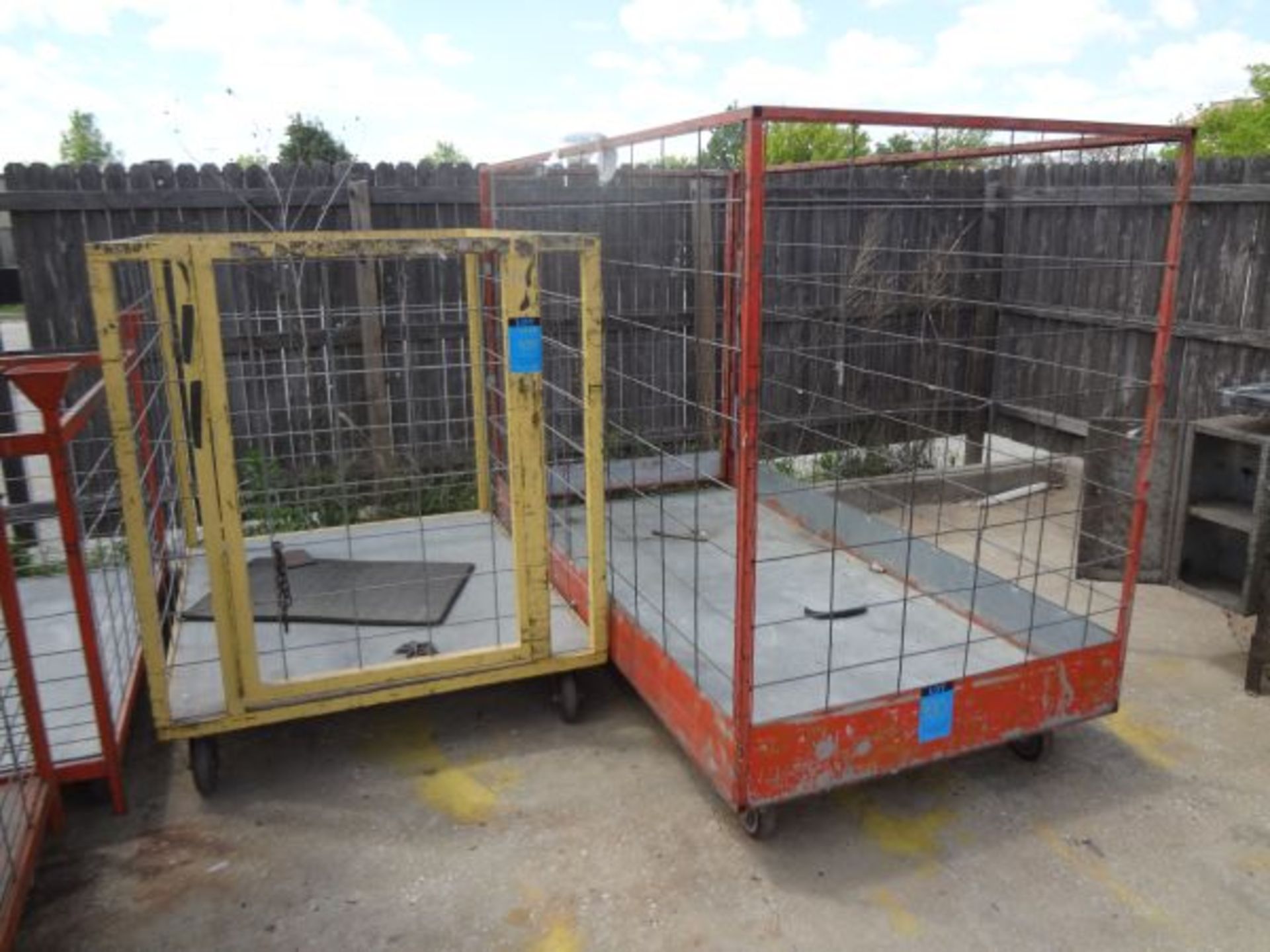 48" X 96" AND 53" X 63" Â PORTABLE STEEL CAGE TYPE CARTS
