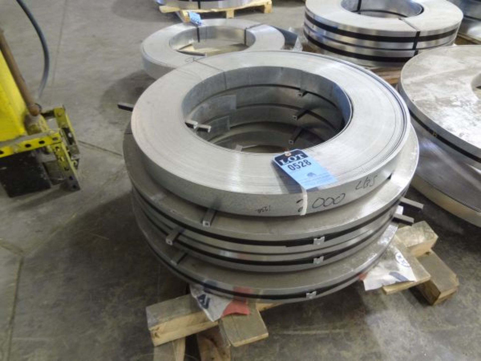 COILS 12 GA. X 2-3/4" GALVANIZED SKIDDED STEEL, APPROX. TOTAL WEIGHT 2,000 LB.