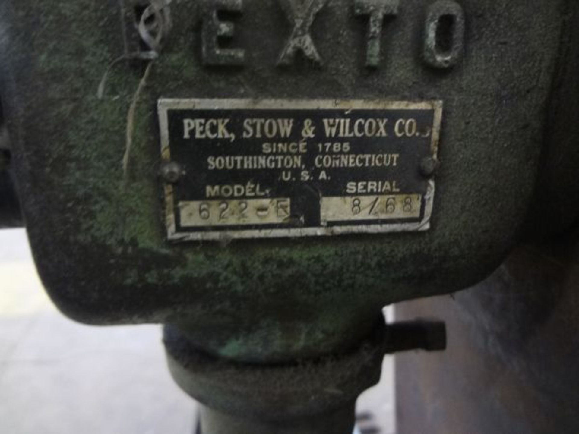 PECK, STOW AND WILCOX MODEL 622-E MANUAL BEADING MACHINE WITH BENCH ATTACHMENT - Image 2 of 2