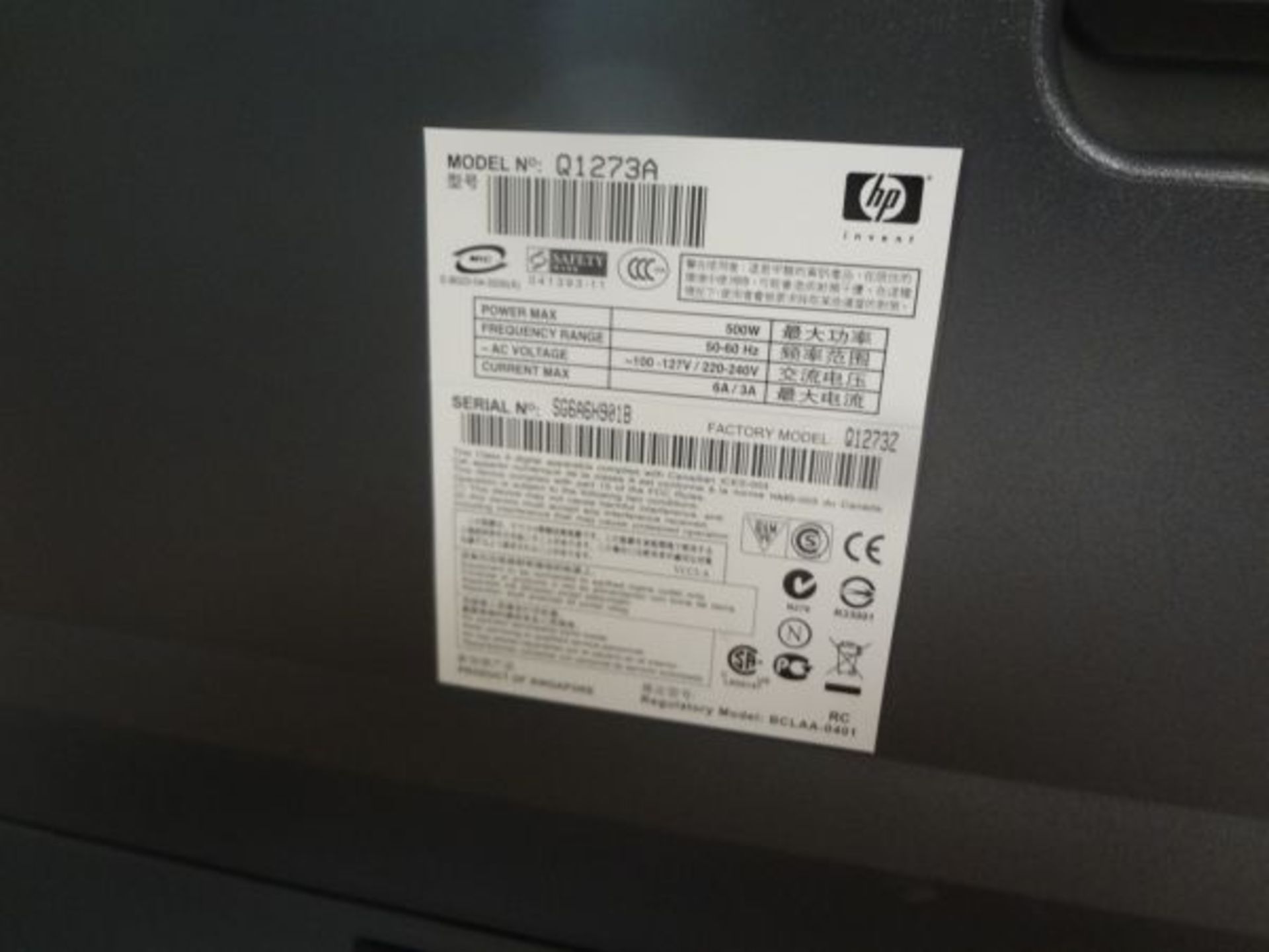 42" HP MODEL Q1273A DESIGNJET 4000 COLOR PLOTTER; S/N SG6A6H901B - Image 4 of 4