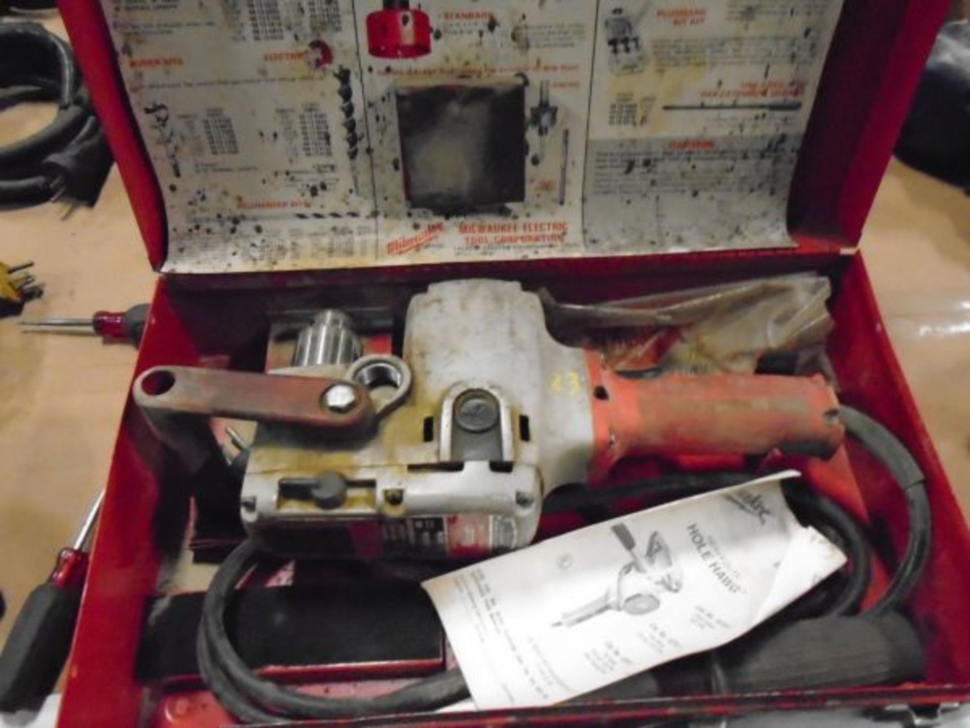 5/8" MILWAUKEE CAT NO. 1675-1 TWO-SPEED ELECTRIC HD HOLE HAWG DRILL