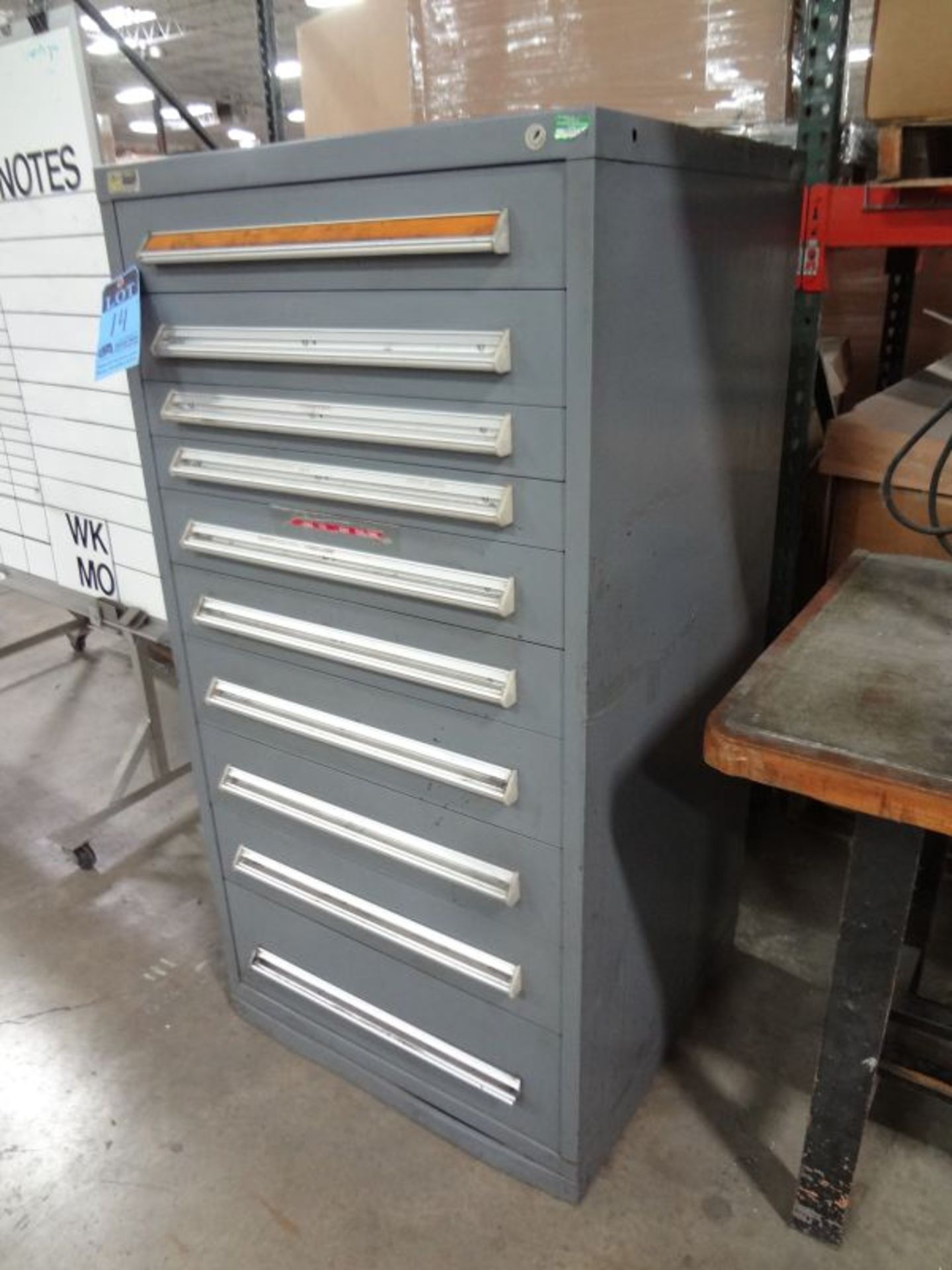 STANLEY VIDMAR 10-DRAWER TOOLING CABINET, 28" X 30" WIDE X 59" HIGH - Image 2 of 3