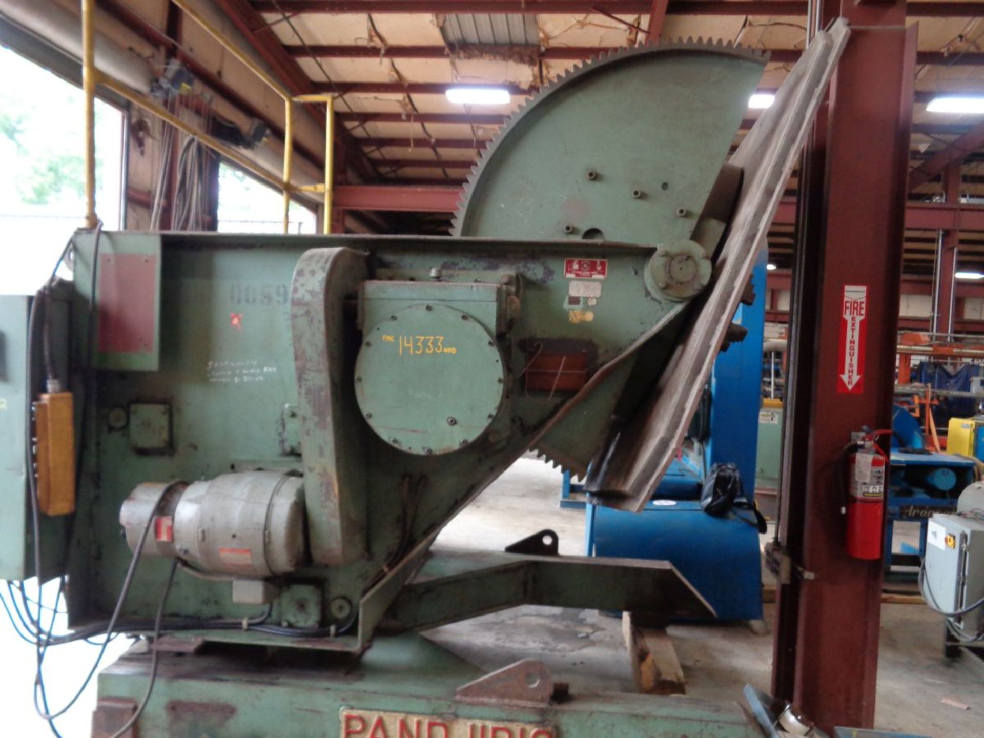 **25,000 LB. PANDJIRIS MODEL 250MVRM WELDING POSITIONER, 12,000 LB. CAPACITY; S/N 25-3773-2, 72" X - Image 2 of 7