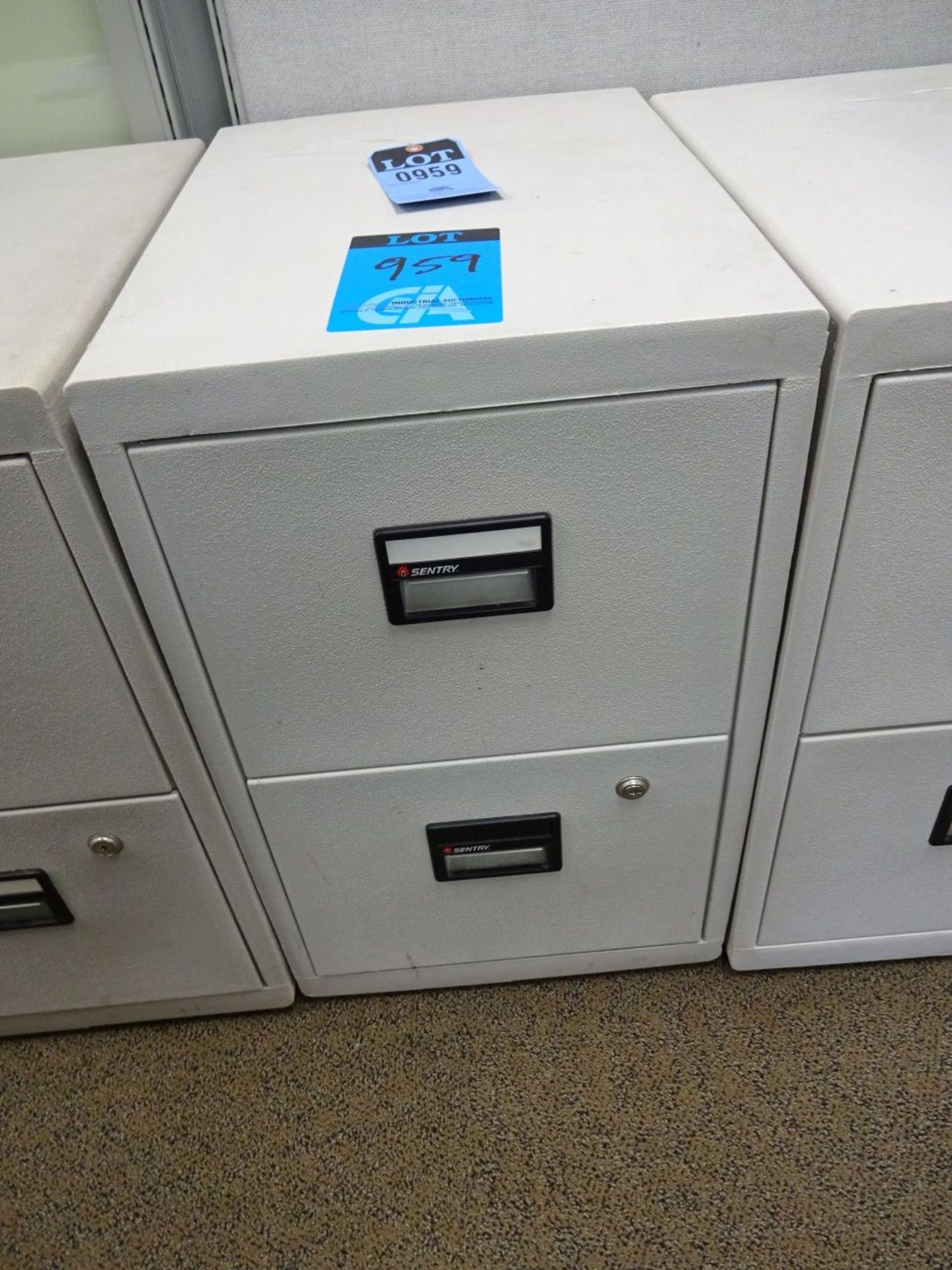 2-DRAWER SENTRY FIRE PROOF LETTER FILE CABINET