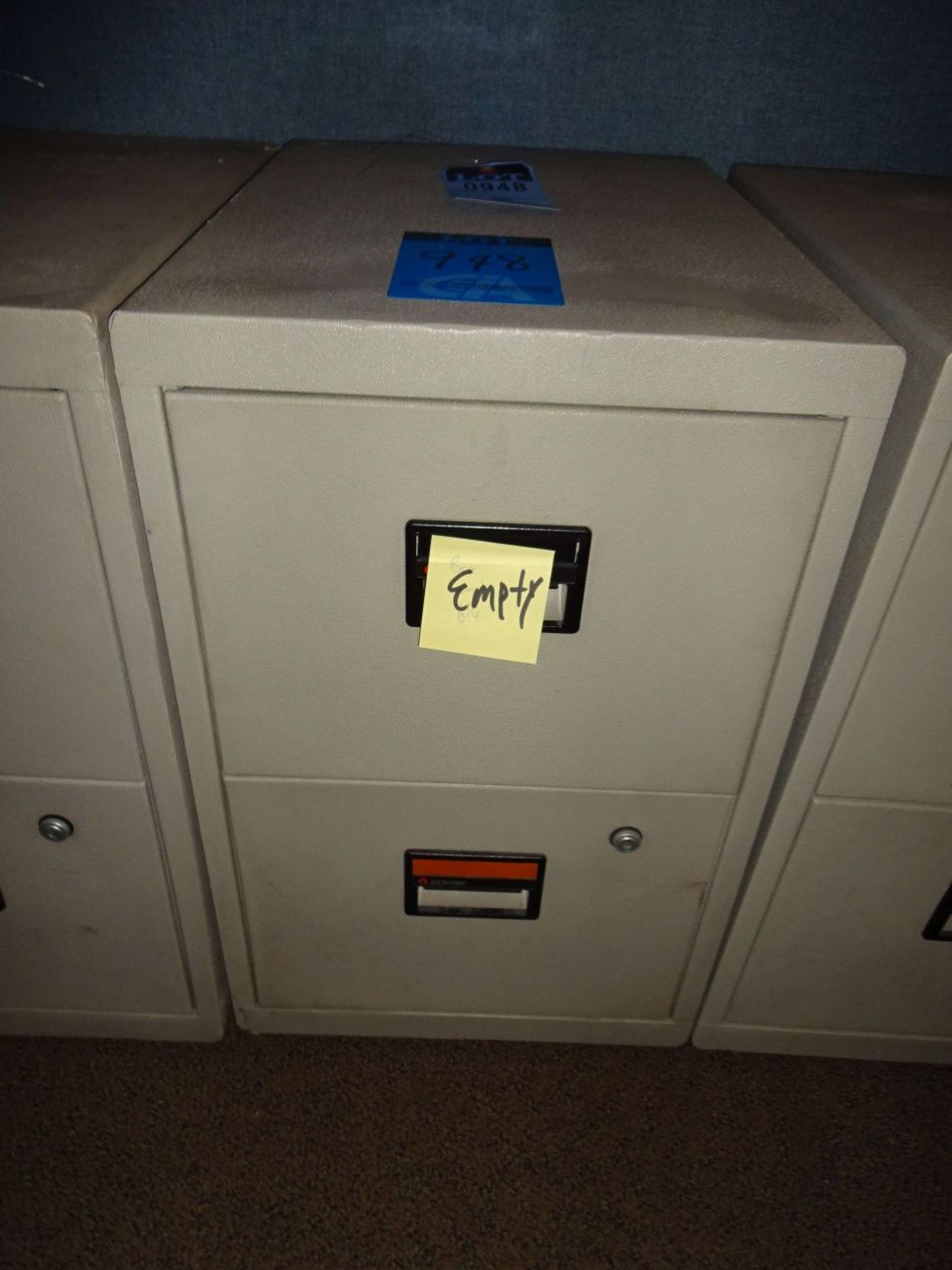 2-DRAWER SENTRY FIRE PROOF LETTER FILE CABINET