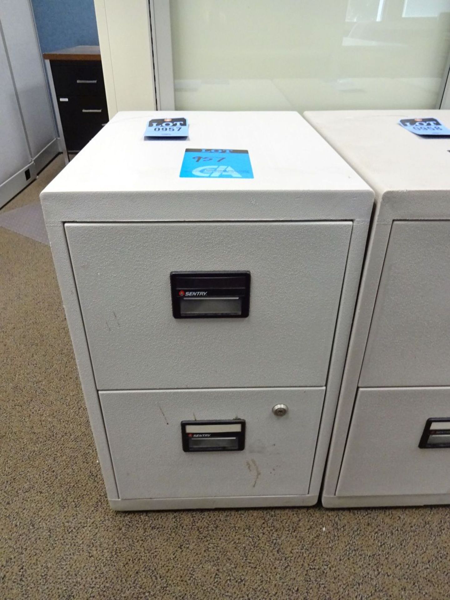 2-DRAWER SENTRY FIRE PROOF LETTER FILE CABINET