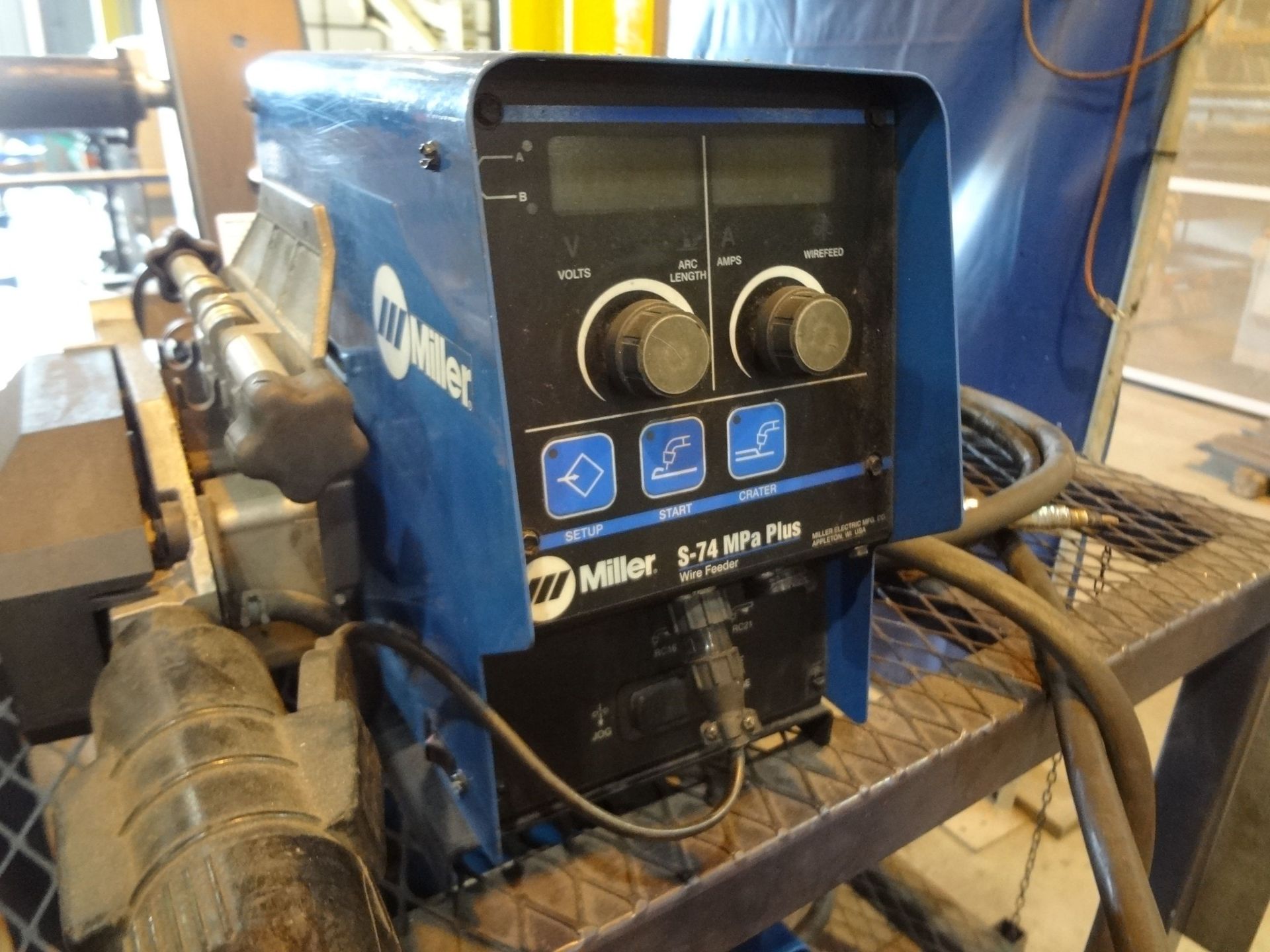 350 AMP MILLER INVISION 352 MPA AUTOLINE WELDER; S/N MD300139U, W/ MILLER S-74 MPA PLUS WIRE FEED - Image 3 of 3