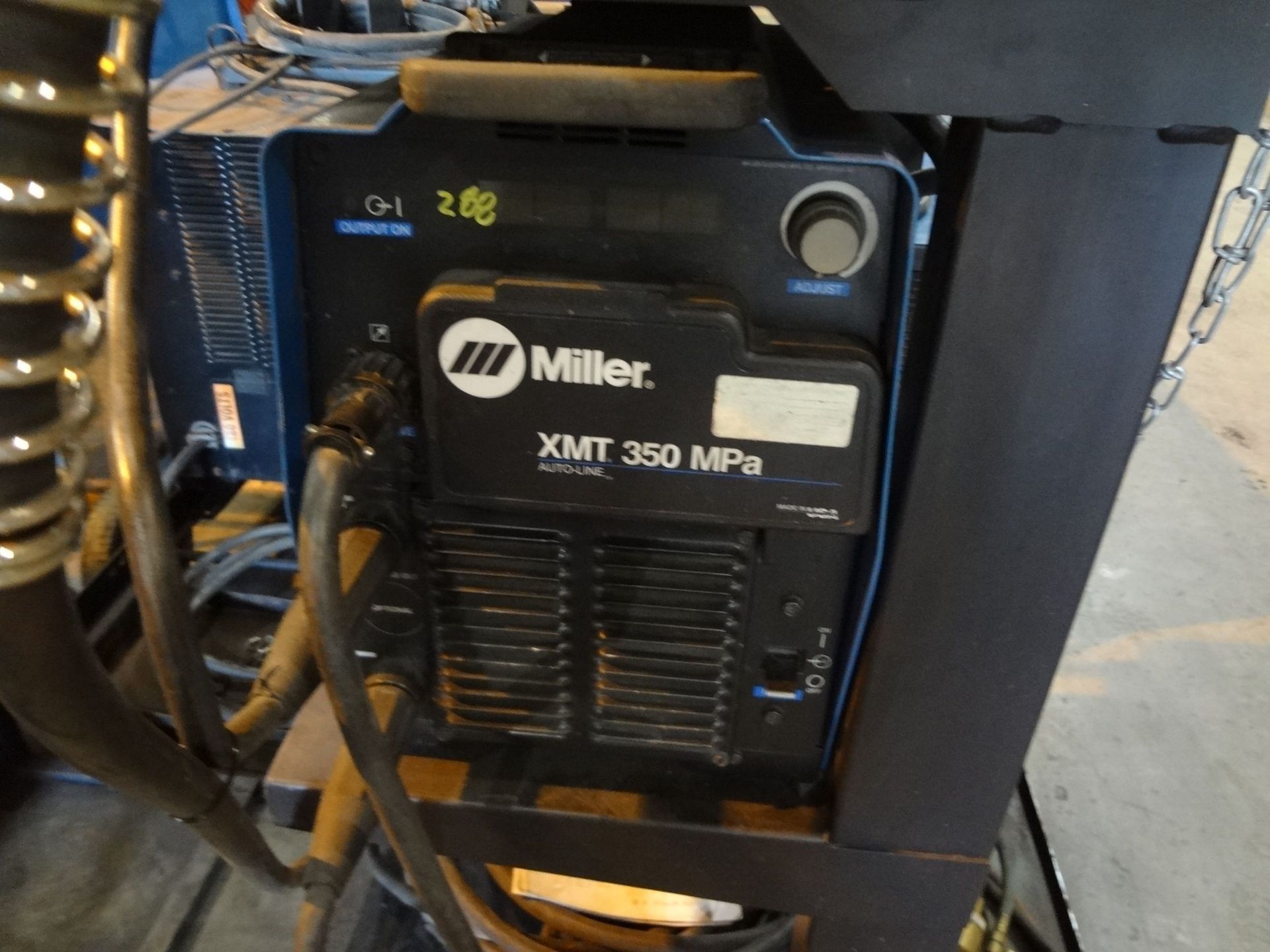 350 AMP MILLER XMT 350 MPA AUTOLINE WELDER; S/N MA490333A, W/ MILLER S-74 MPA PLUS WIRE FEEDER - Image 2 of 3