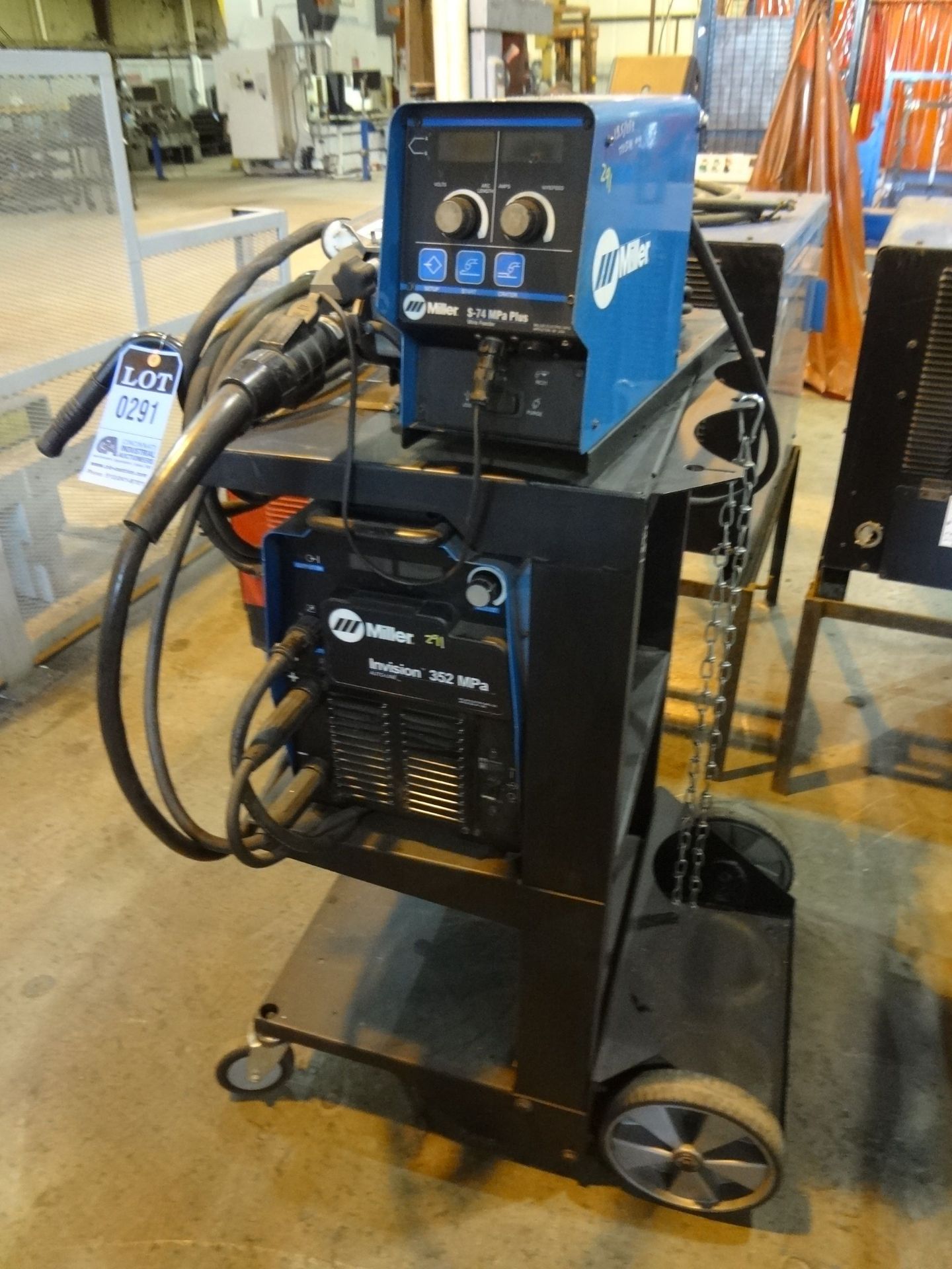 350 AMP MILLER INVISION 352 MPA AUTOLINE WELDER; S/N MD300146U, W/ MILLER S-74 MPA PLUS WIRE FEED