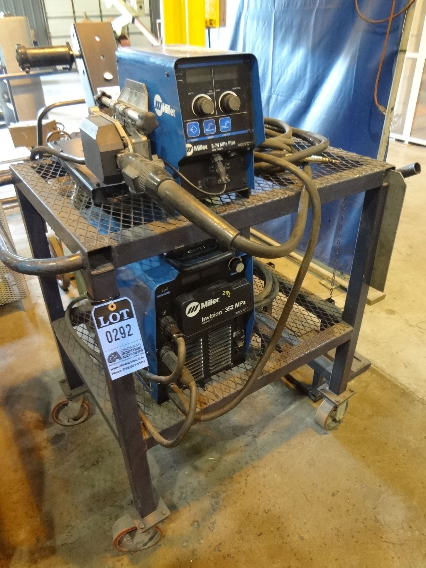 350 AMP MILLER INVISION 352 MPA AUTOLINE WELDER; S/N MD300139U, W/ MILLER S-74 MPA PLUS WIRE FEED