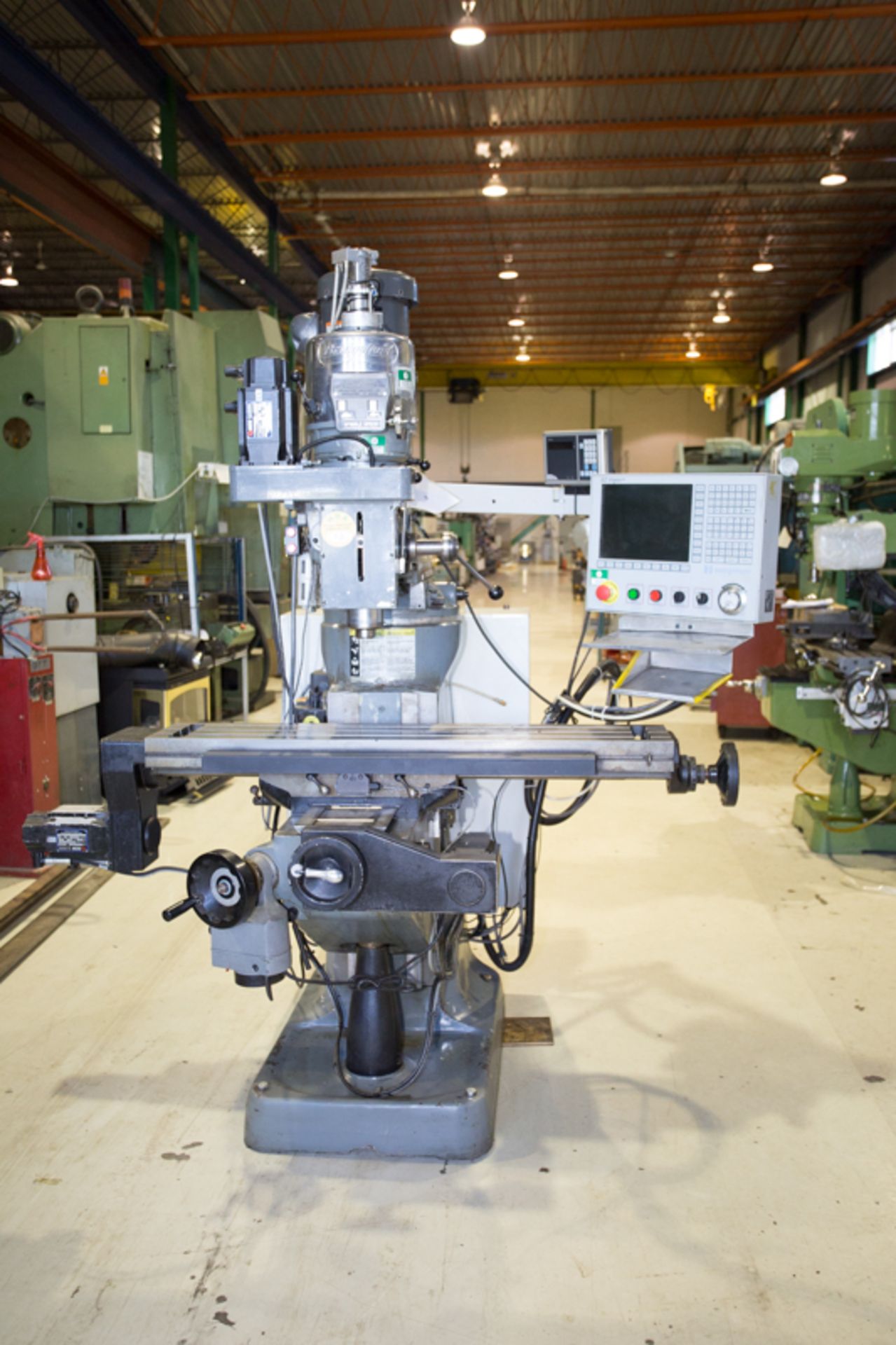 BRIDGEPORT CNC MILLING MACHINE, 48" X 48" TABLE, POWERFEED, POWER DRAW BAR, 2 HP MOTOR, BRIDGEPORT/ - Image 2 of 15