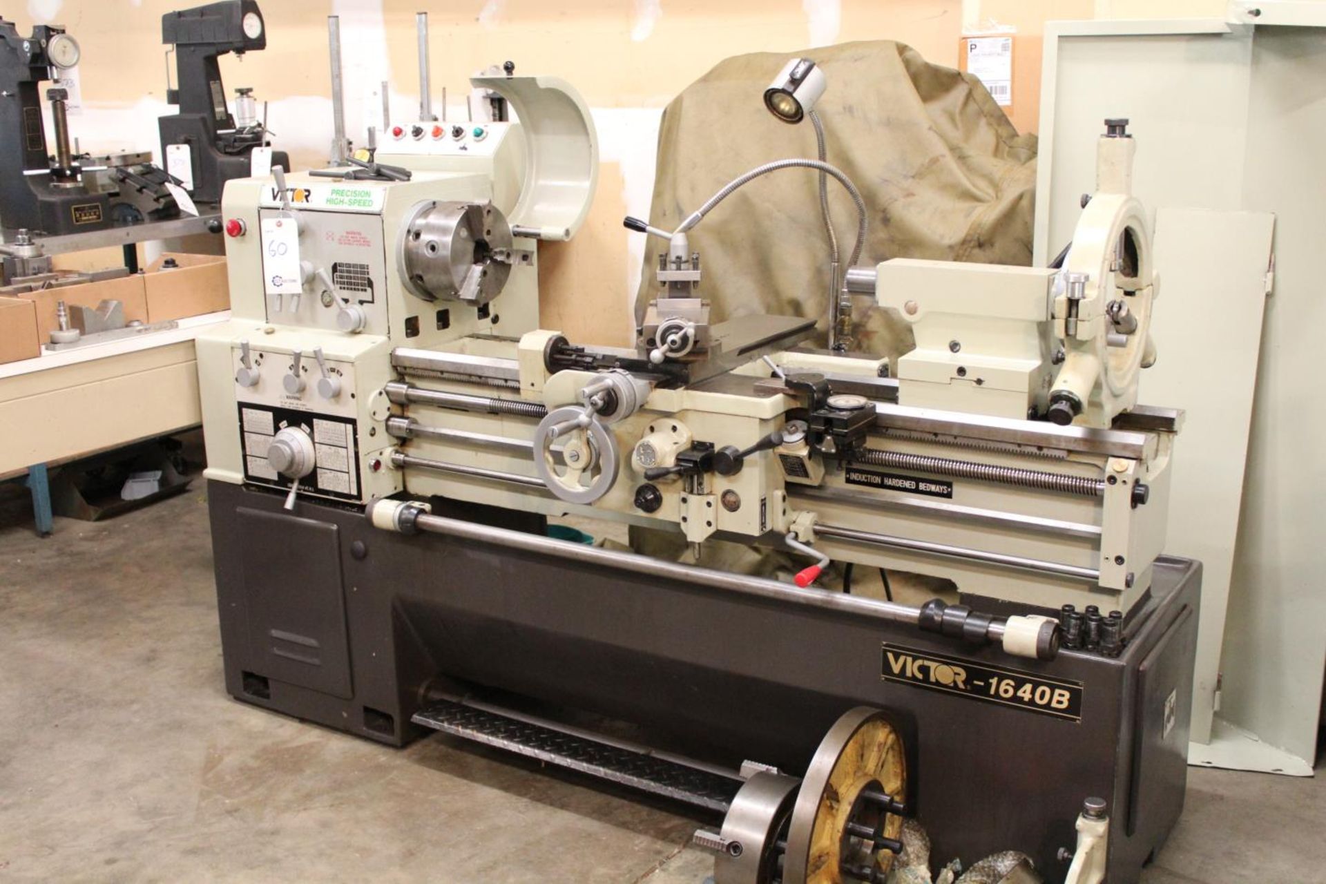 Victor 1640B Gap Bed Engine Lathe (video)  D1-6" Camlock Spindle, 2.06" HTS, in/mm Threading