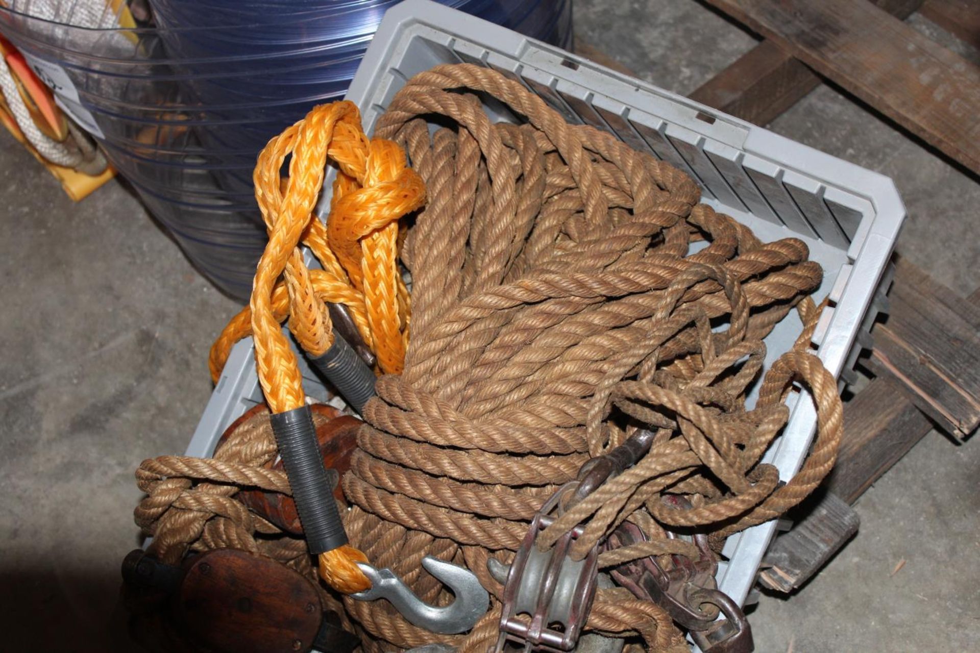 Rope W/ Wooden Pulleys - Image 4 of 4