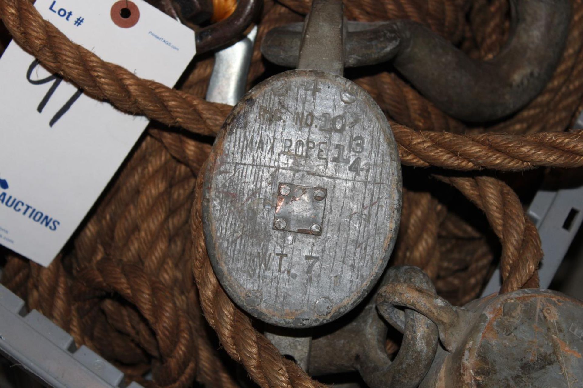 Rope W/ Wooden Pulleys - Image 2 of 4