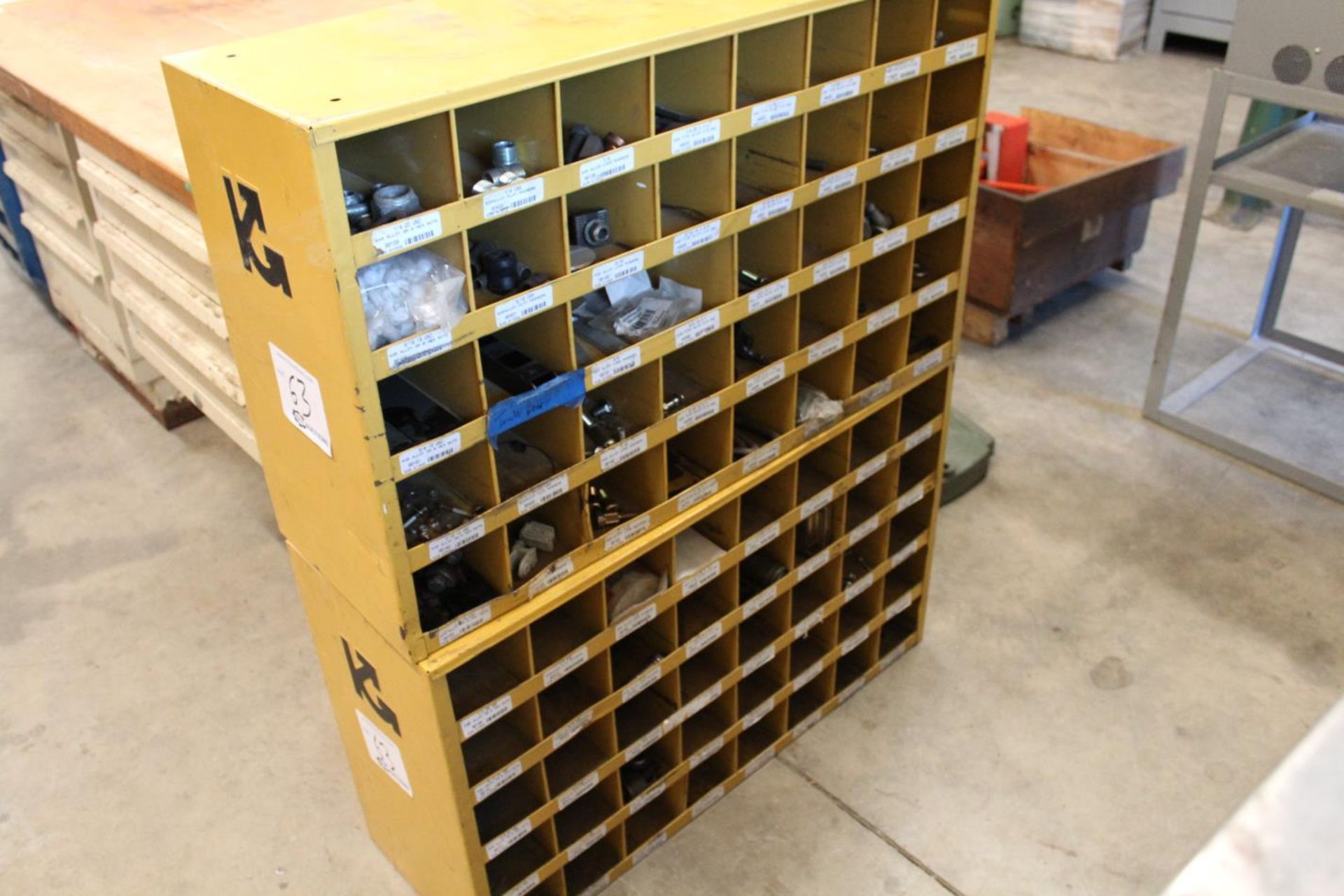 True Blue Pigeon Hole Hardware Cabinets 35" x 12" x 22"H each - Image 2 of 2