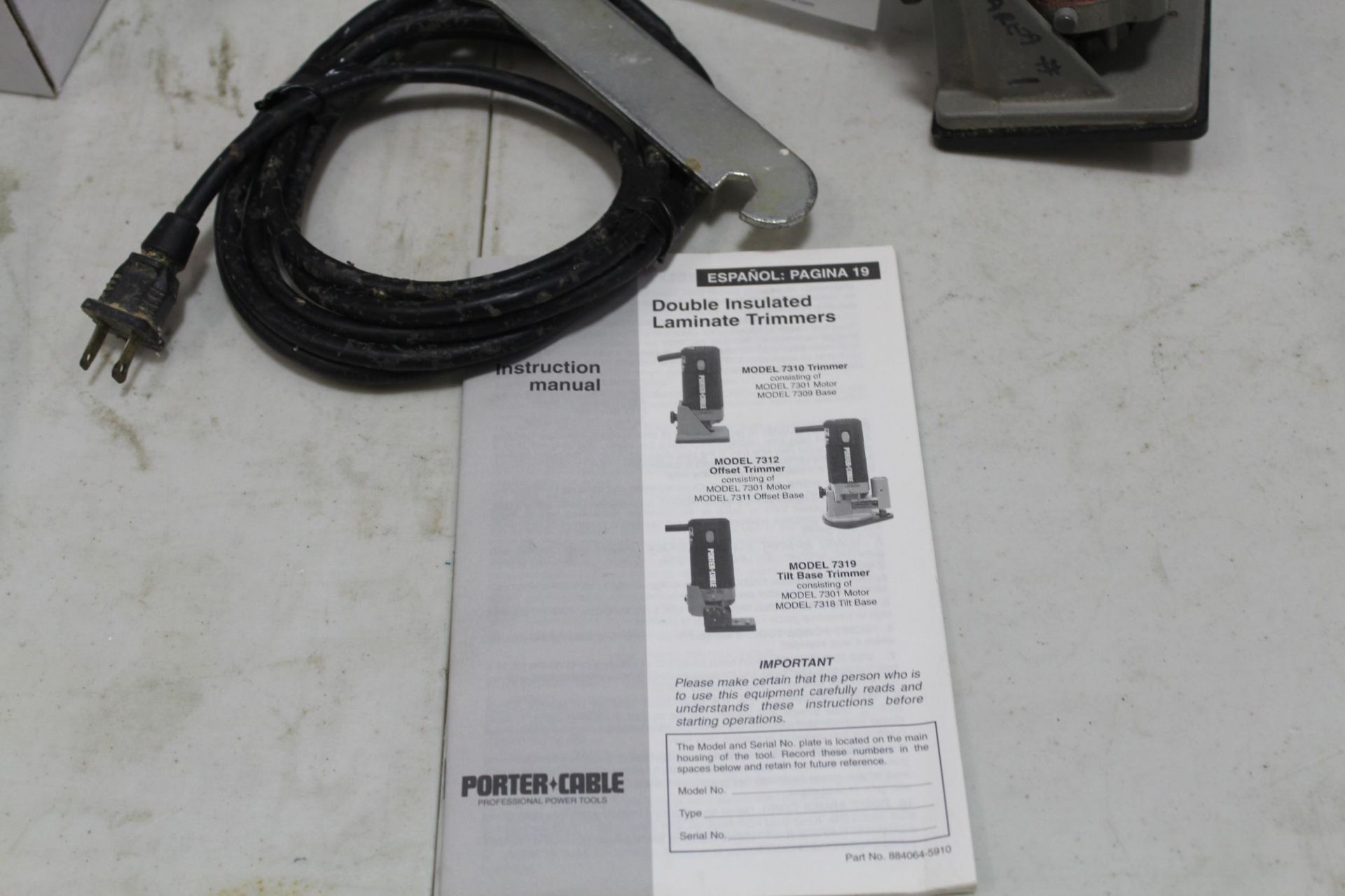 Porter Cable 7301 Laminate Trimmer w/ 7309 Base - Image 2 of 4